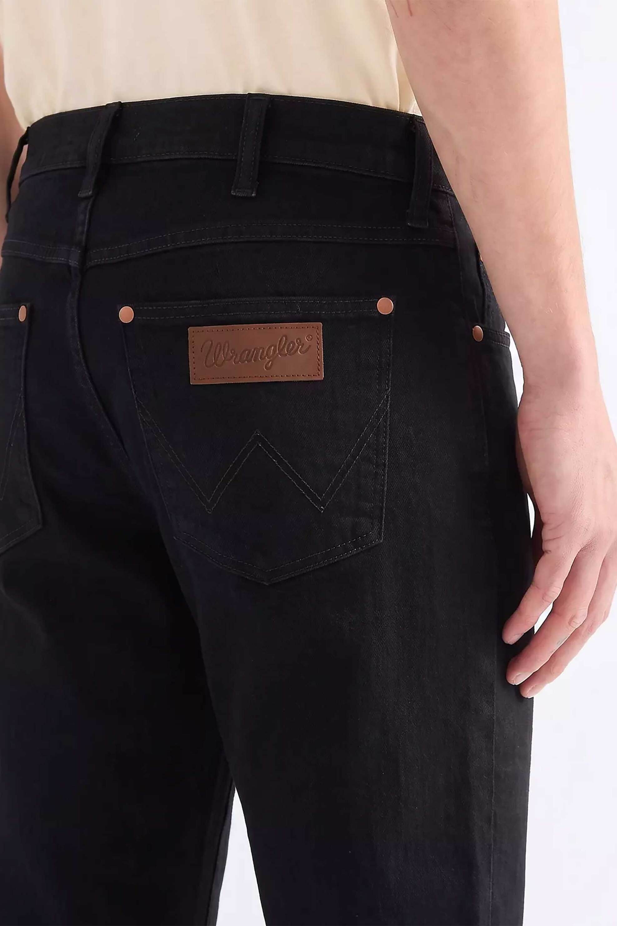 Wrangler Ανδρικό Τζιν Παντελόνι Πεντάτσεπο Regular Tapered Fit Redford - 112390489 Μαύρο