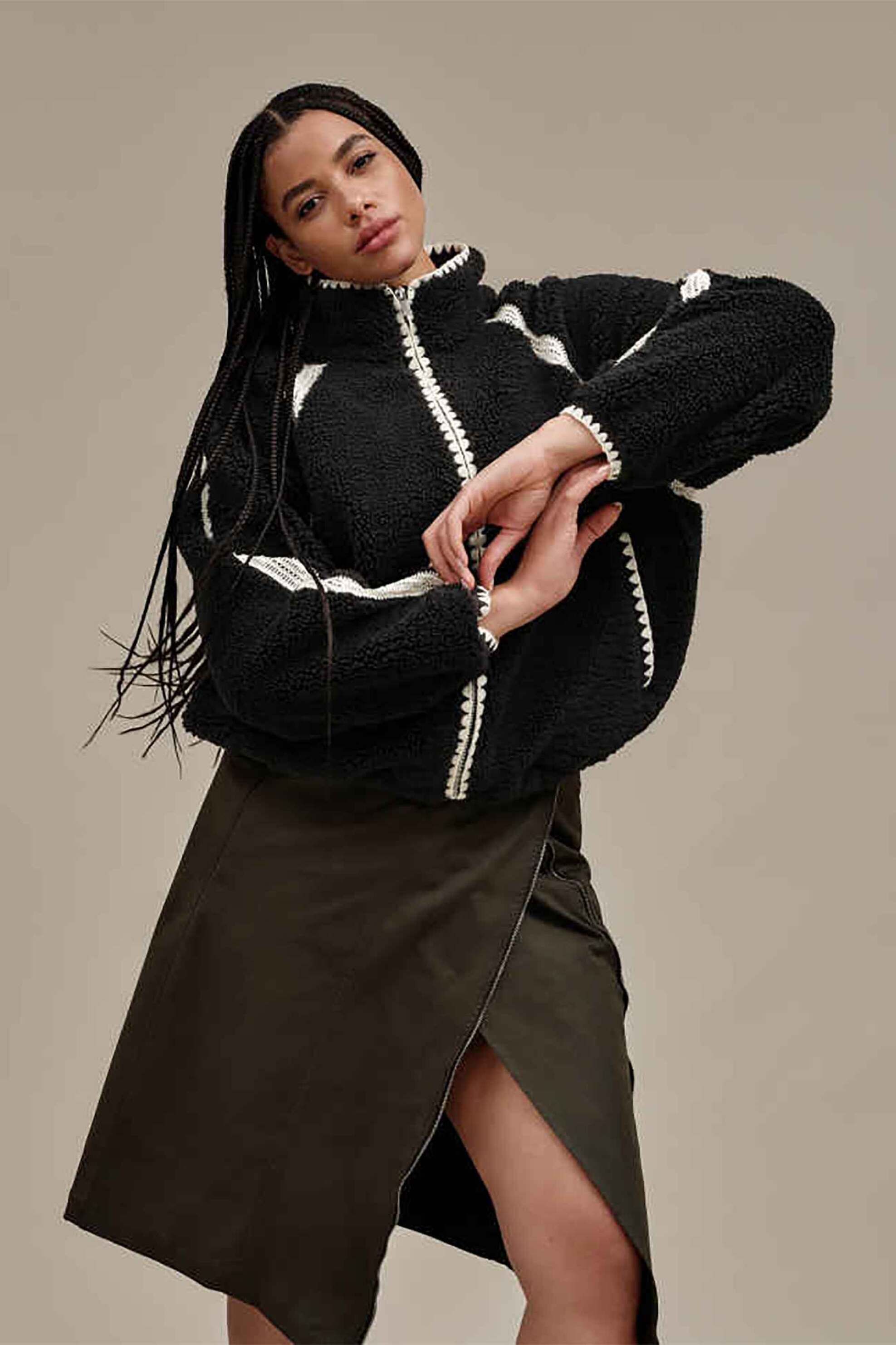 Ugg γυναικείο jacket μπουκλέ με λογότυπο "Nikia Crochet" - 1161670 Μαύρο φωτογραφία