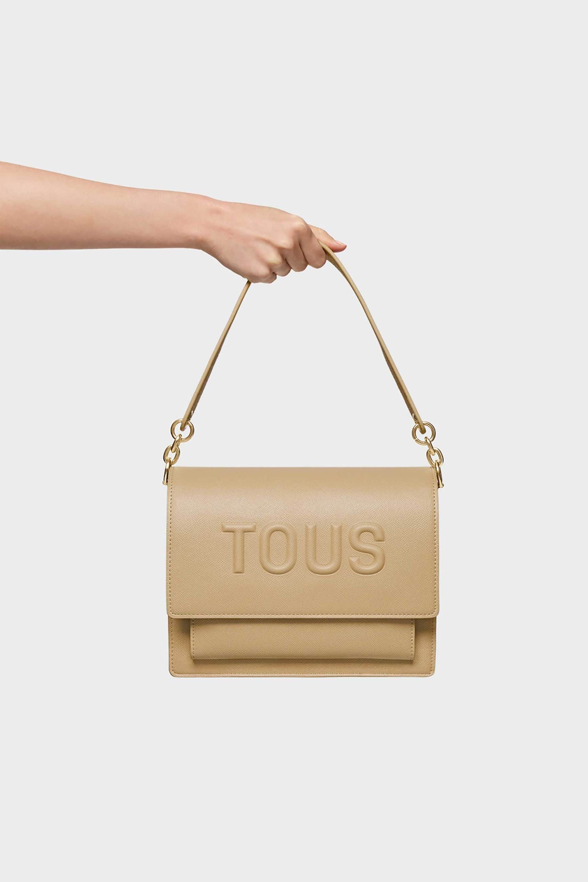 TOUS γυναικεία τσάντα ώμου "Audree Brenda" - E75214 Μπεζ
