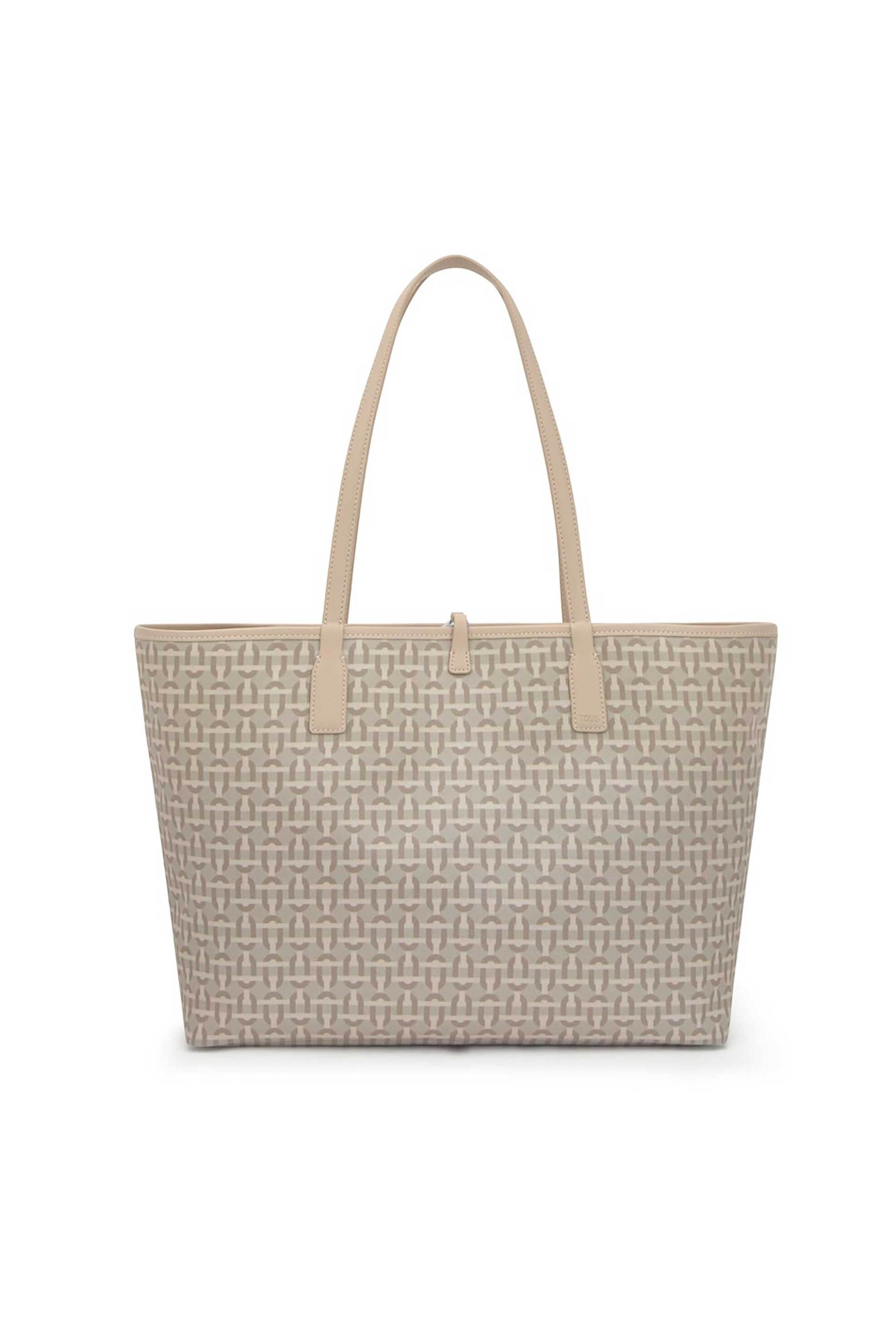 TOUS γυναικεία τσάντα ώμου διπλής όψης "Manifesto" - E75285 Μπεζ