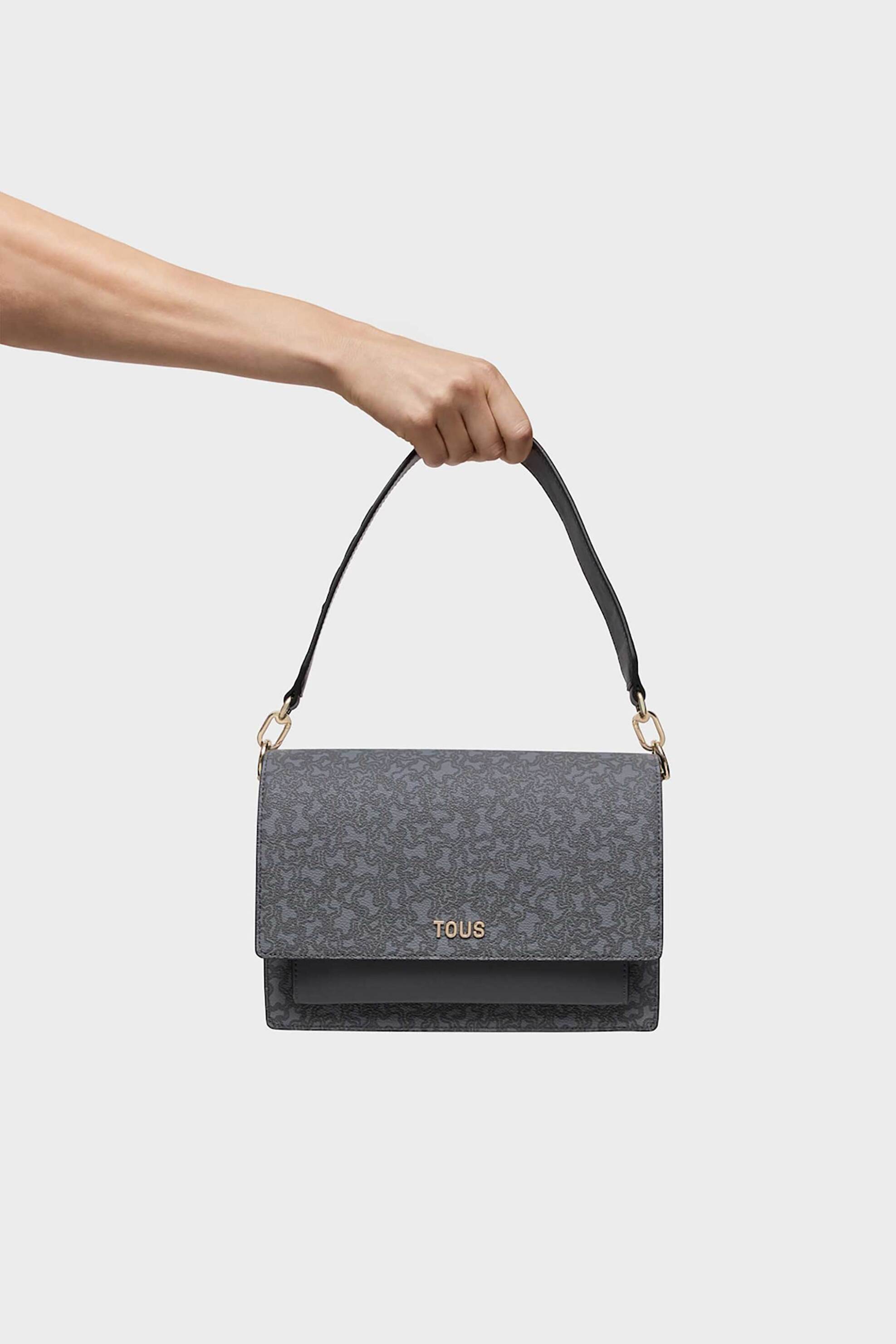 TOUS γυναικεία τσάντα ώμου "Audree Kaos Mini Lines" - E75419 Γκρι