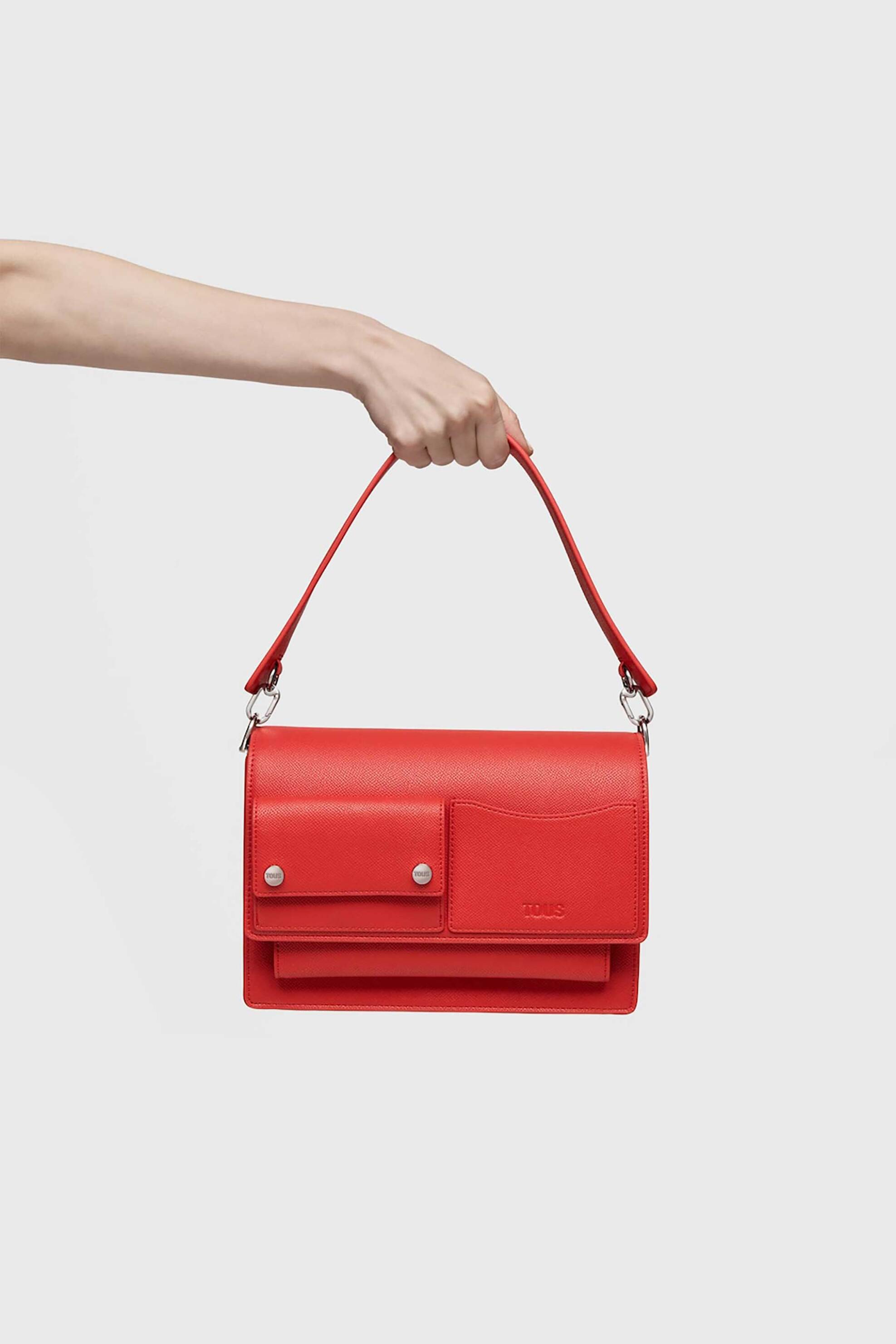 TOUS γυναικεία τσάντα ώμου "Audree Bandolera Mediana" - E80010 Κόκκινο