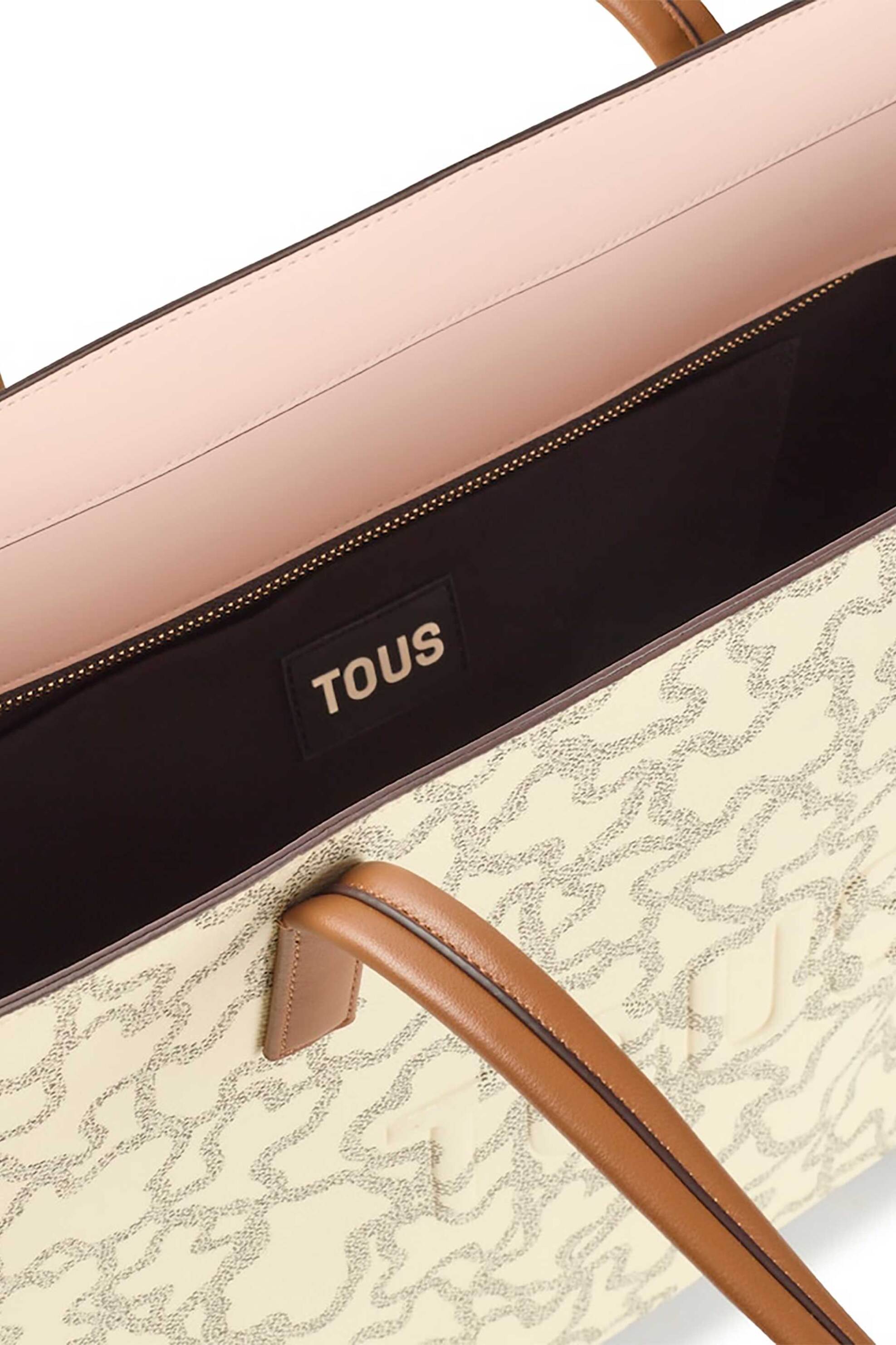 TOUS TOUS γυναικεία τσάντα ώμου tote "Kaos Icon Large" - E80367 Μπεζ - 3