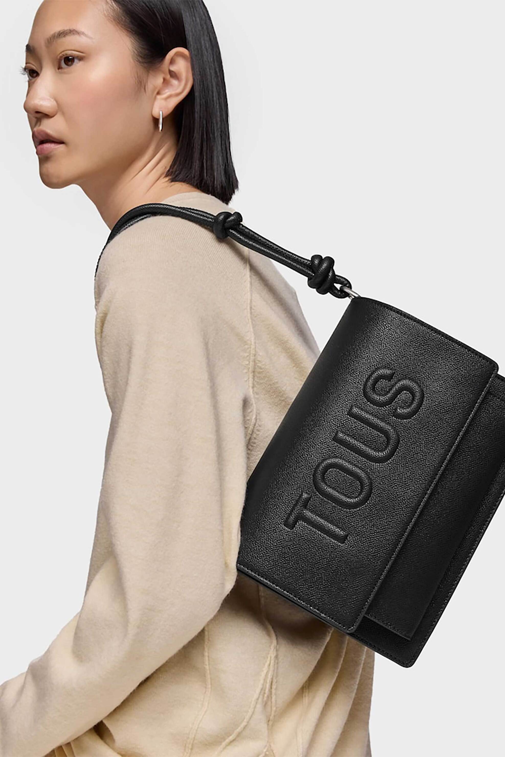 Tous Γυναικεία Τσάντα Ώμου La Rue New Audree Crossbody Medium - E80554 Μαύρο