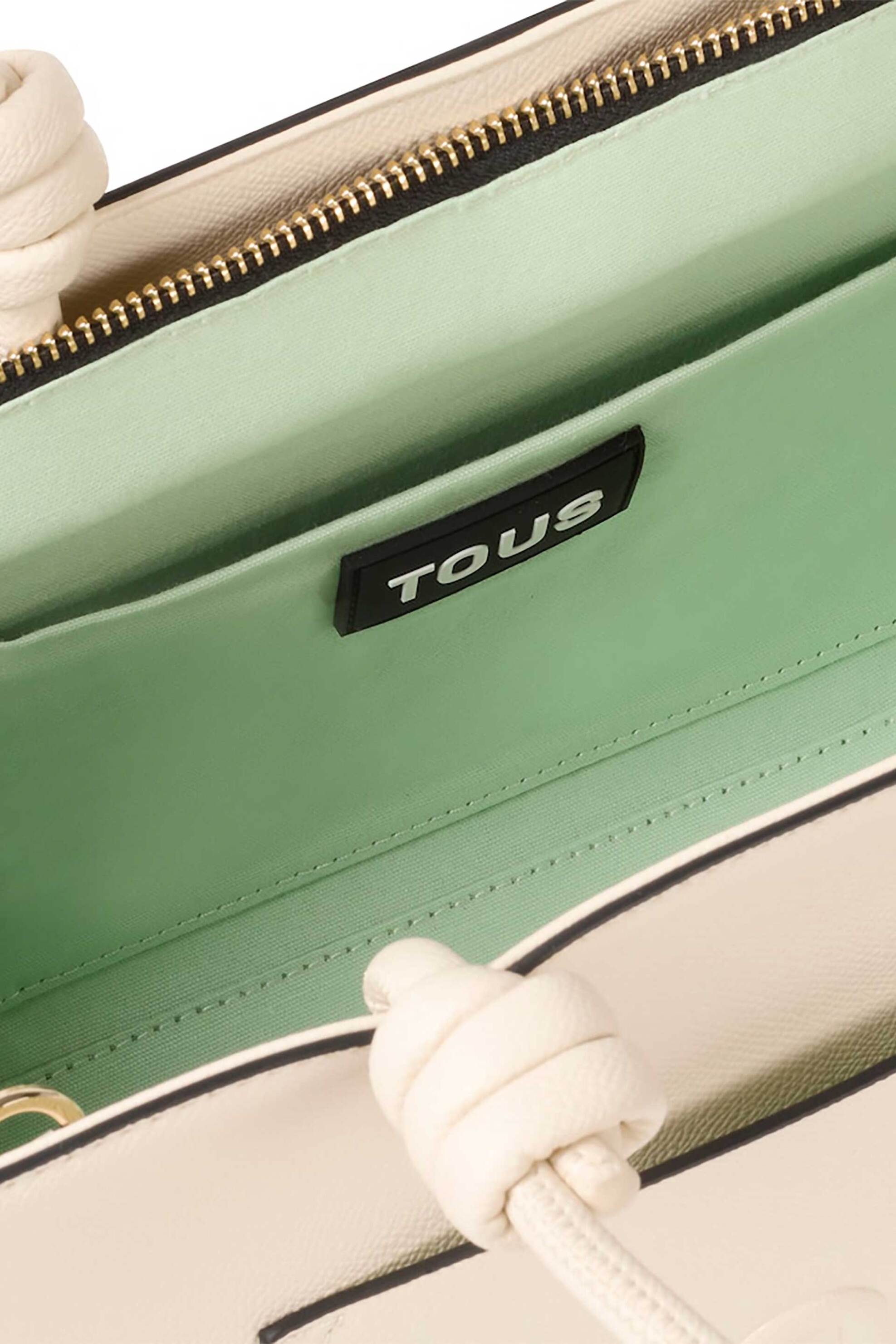 TOUS TOUS γυναικεία τσάντα χειρός "Amaya La Rue Medium" - E80581 Εκρού - 3