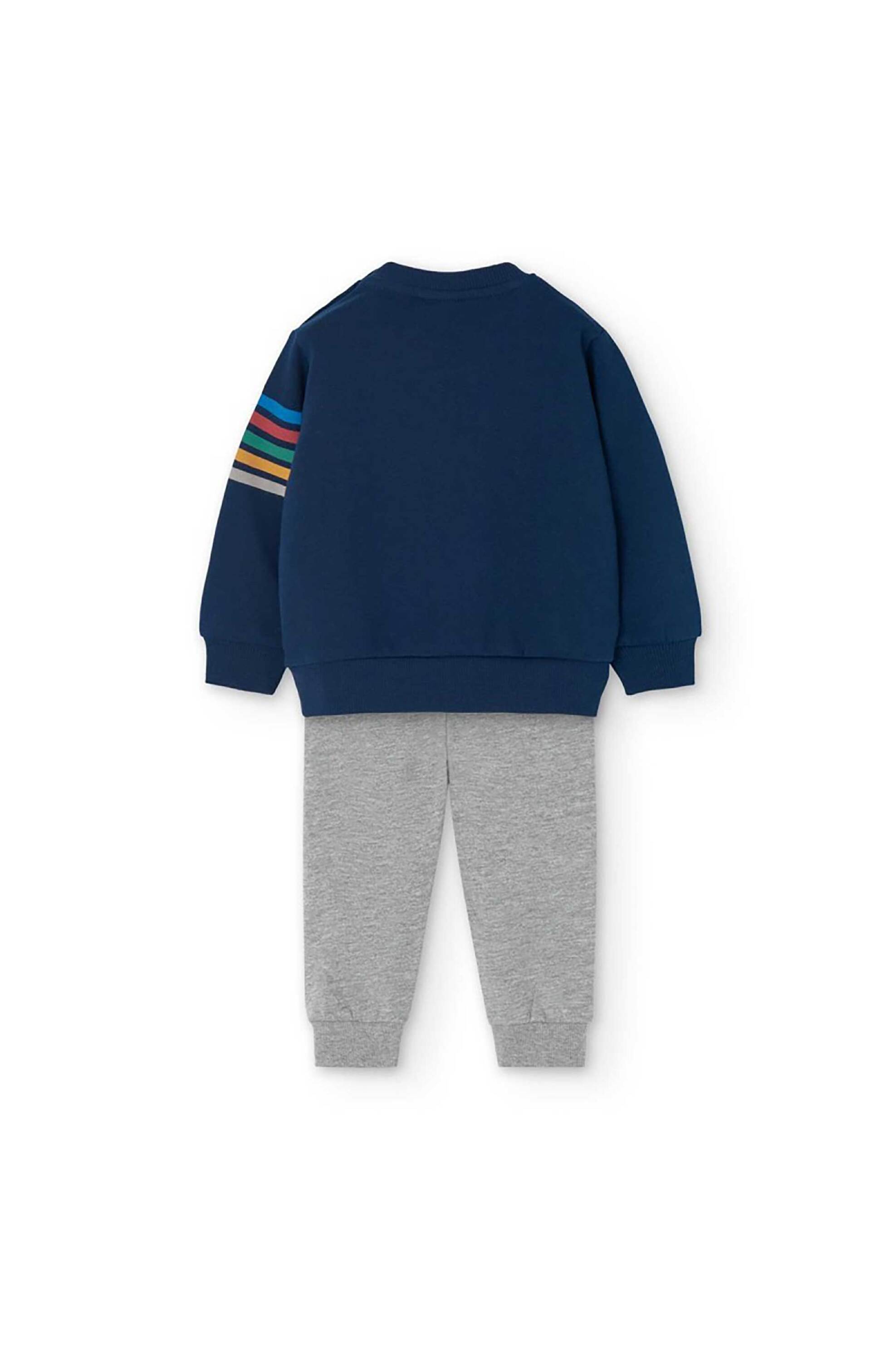 Boboli παιδικό σετ ρούχων με μπλούζα φούτερ και παντελόνι φόρμας - 309091 Σκούρο Μπλε φωτογραφία