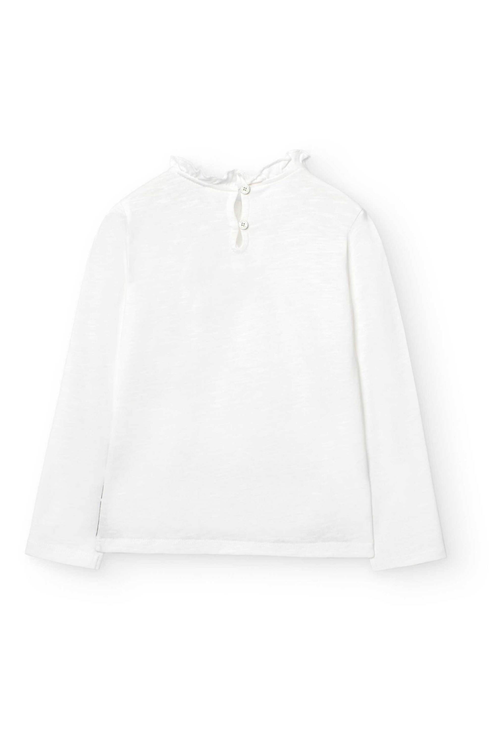 Boboli παιδική μακρυμάνικη μπλούζα με print "Scooter Queen Bee" - 449041 Λευκό φωτογραφία