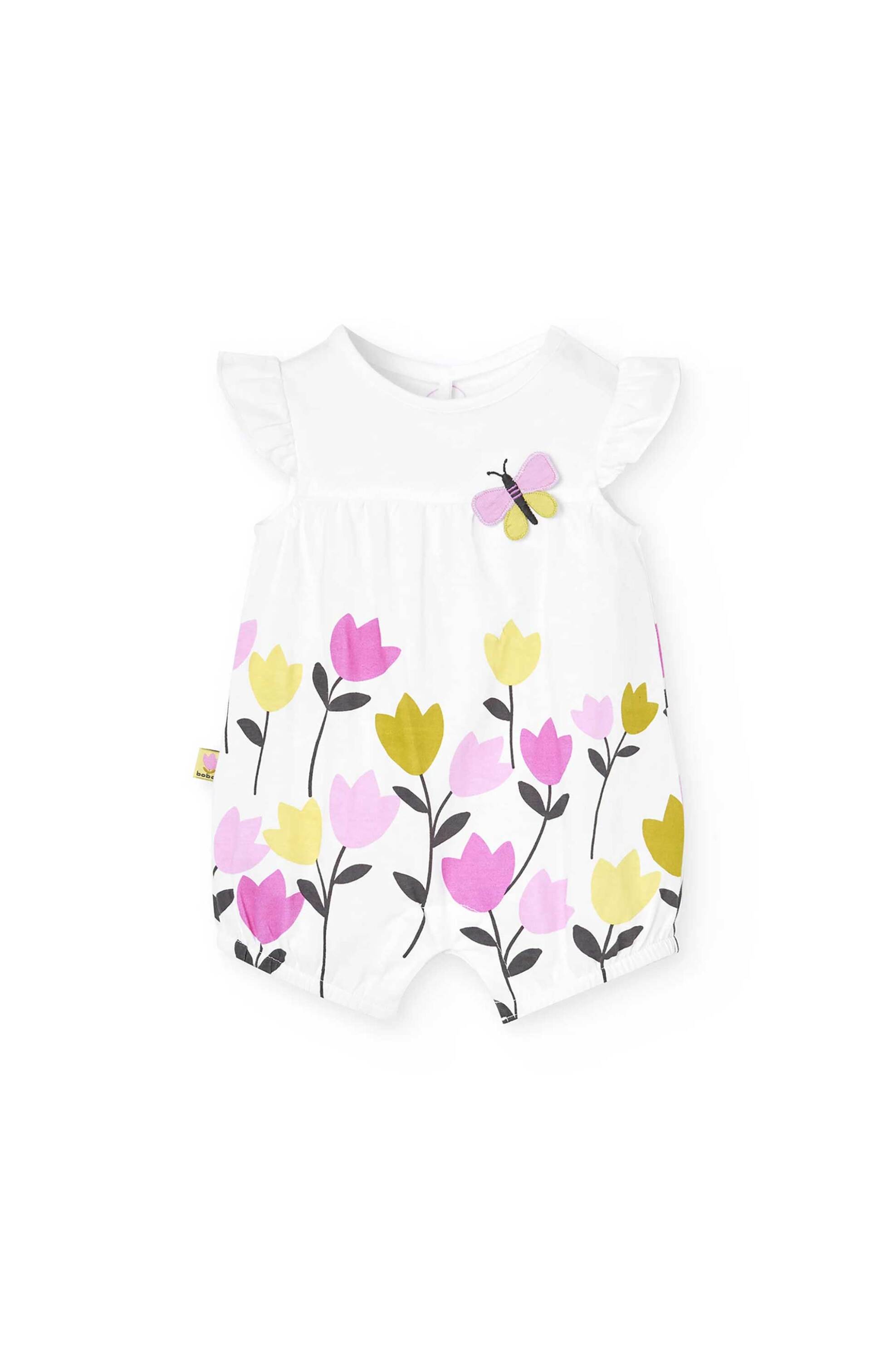 BOBOLI Boboli βρεφικό φορμάκι με floral print - 111047 Λευκό