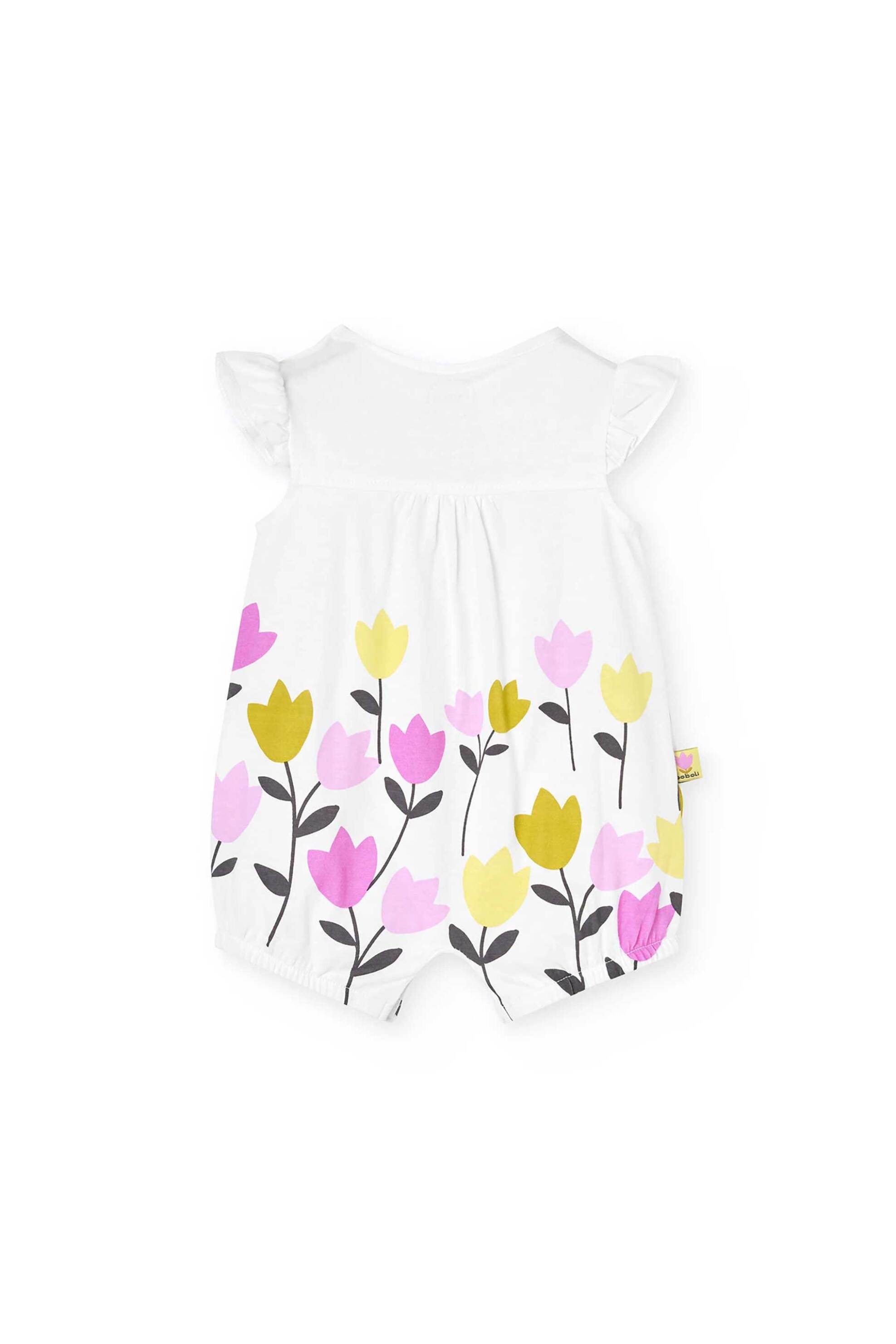 Boboli βρεφικό φορμάκι με floral print - 111047 Λευκό φωτογραφία
