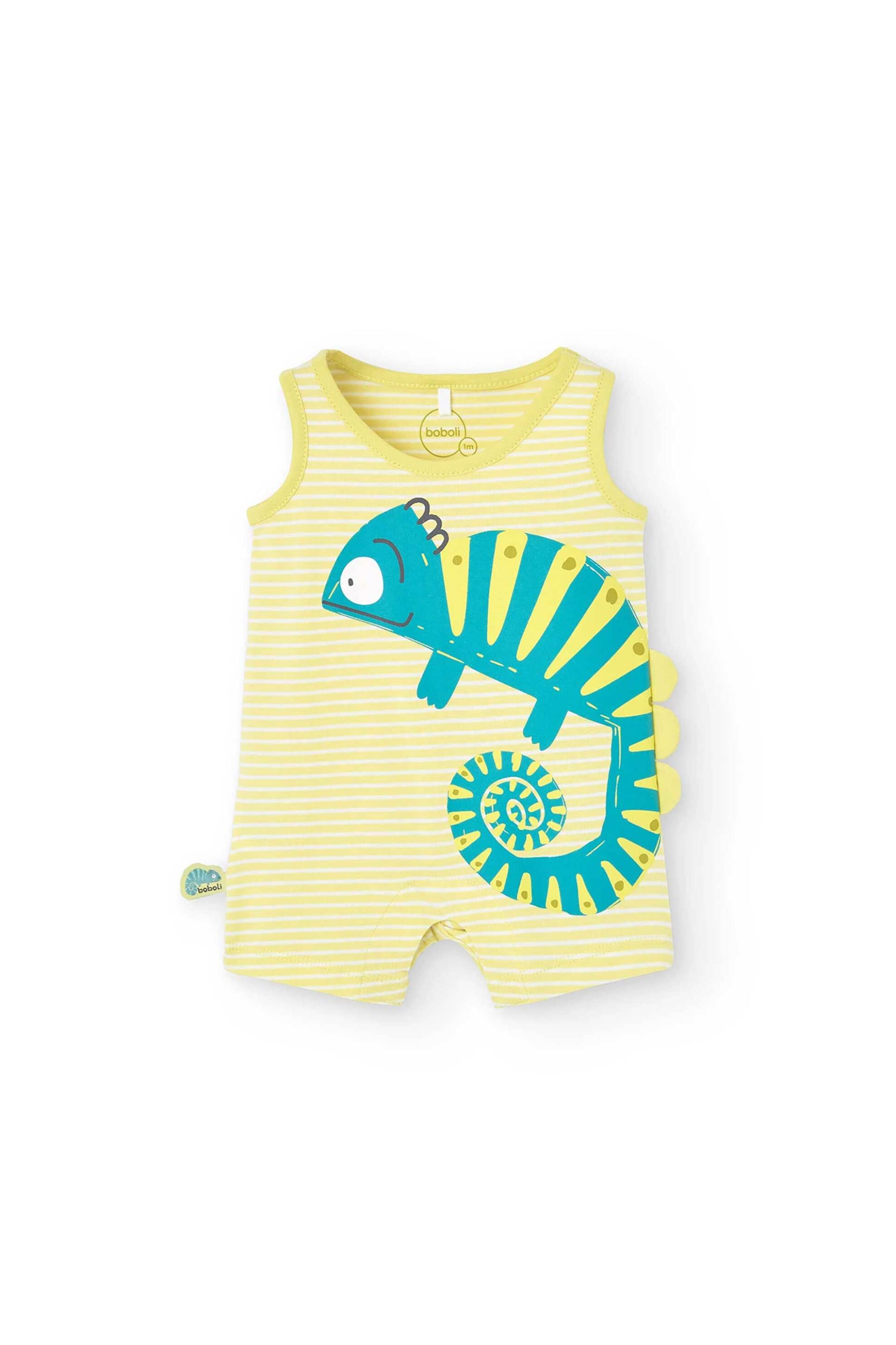 BOBOLI Boboli βρεφικό φορμάκι με chameleon print - 111159 Κίτρινο