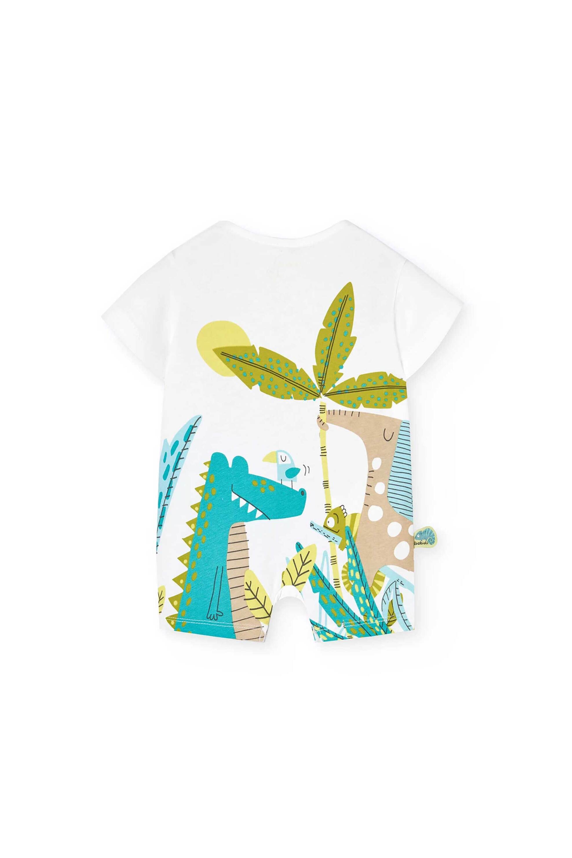 Boboli βρεφικό φορμάκι με jungle print - 111171 Λευκό φωτογραφία