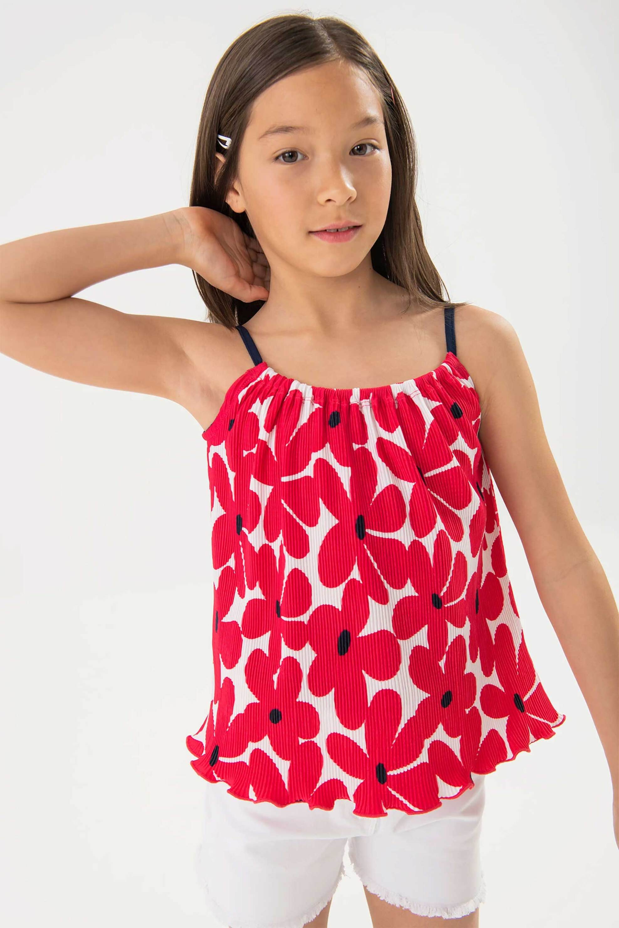 Boboli παιδική μπλούζα με floral print - 411073 Πολύχρωμο
