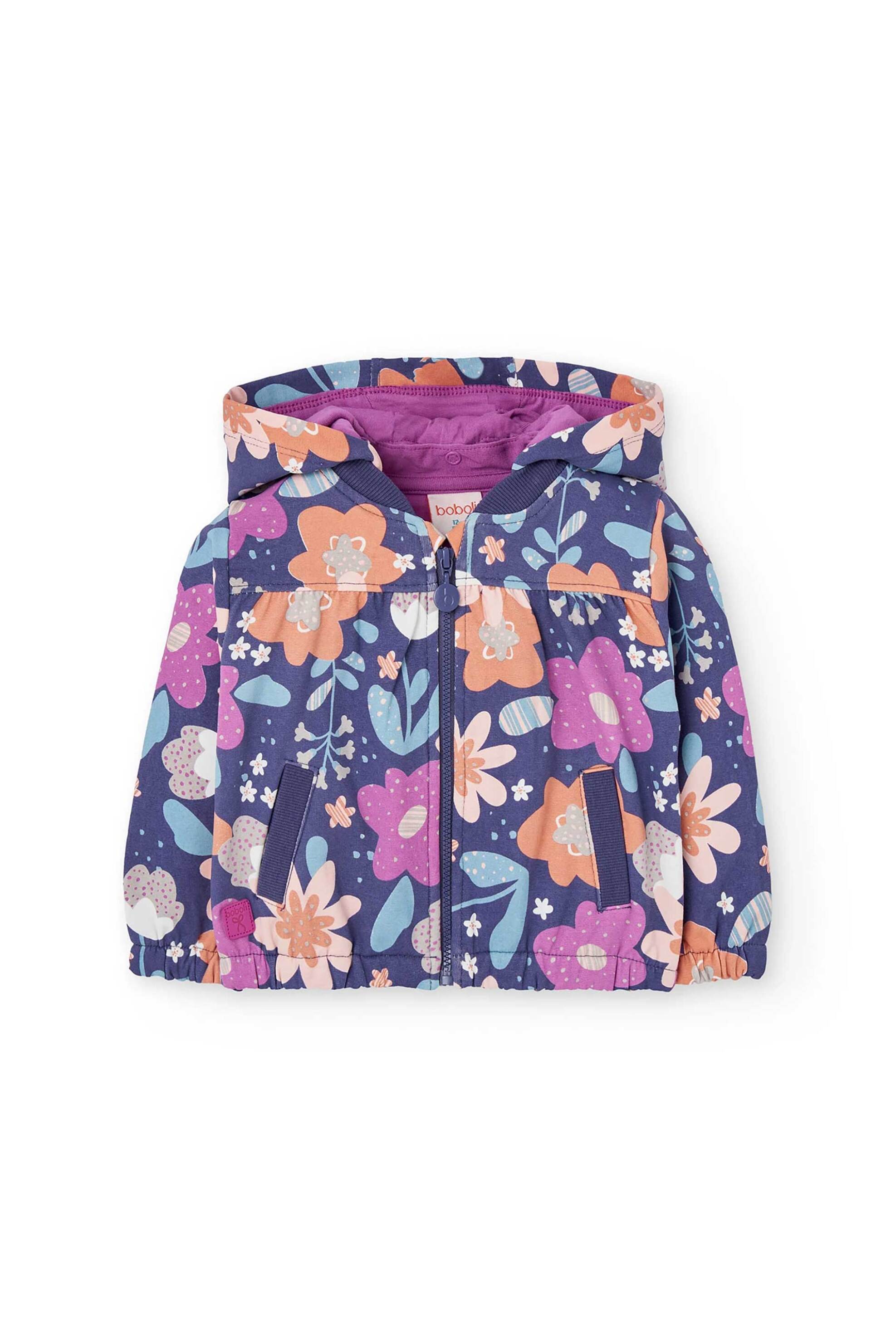 BOBOLI Boboli παιδικό jacket με floral print και κουκούλα - 222152 Πολύχρωμο