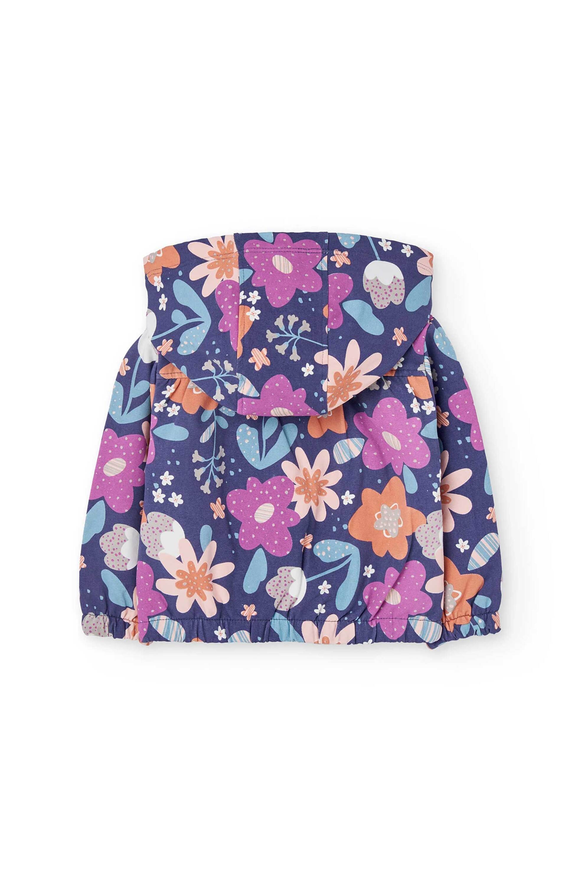 Boboli παιδικό jacket με floral print και κουκούλα - 222152 Πολύχρωμο φωτογραφία