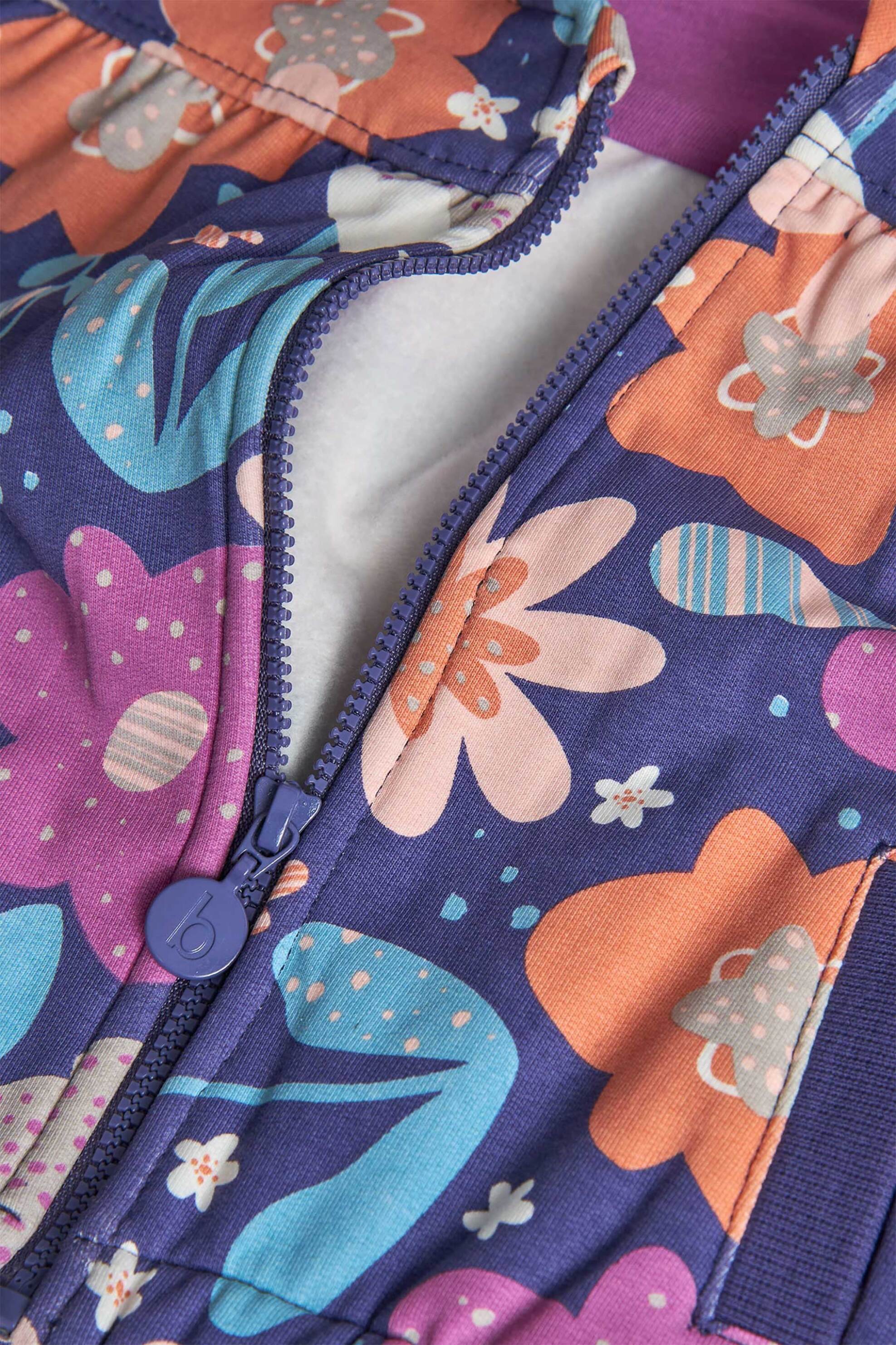 Boboli παιδικό jacket με floral print και κουκούλα - 222152 Πολύχρωμο φωτογραφία