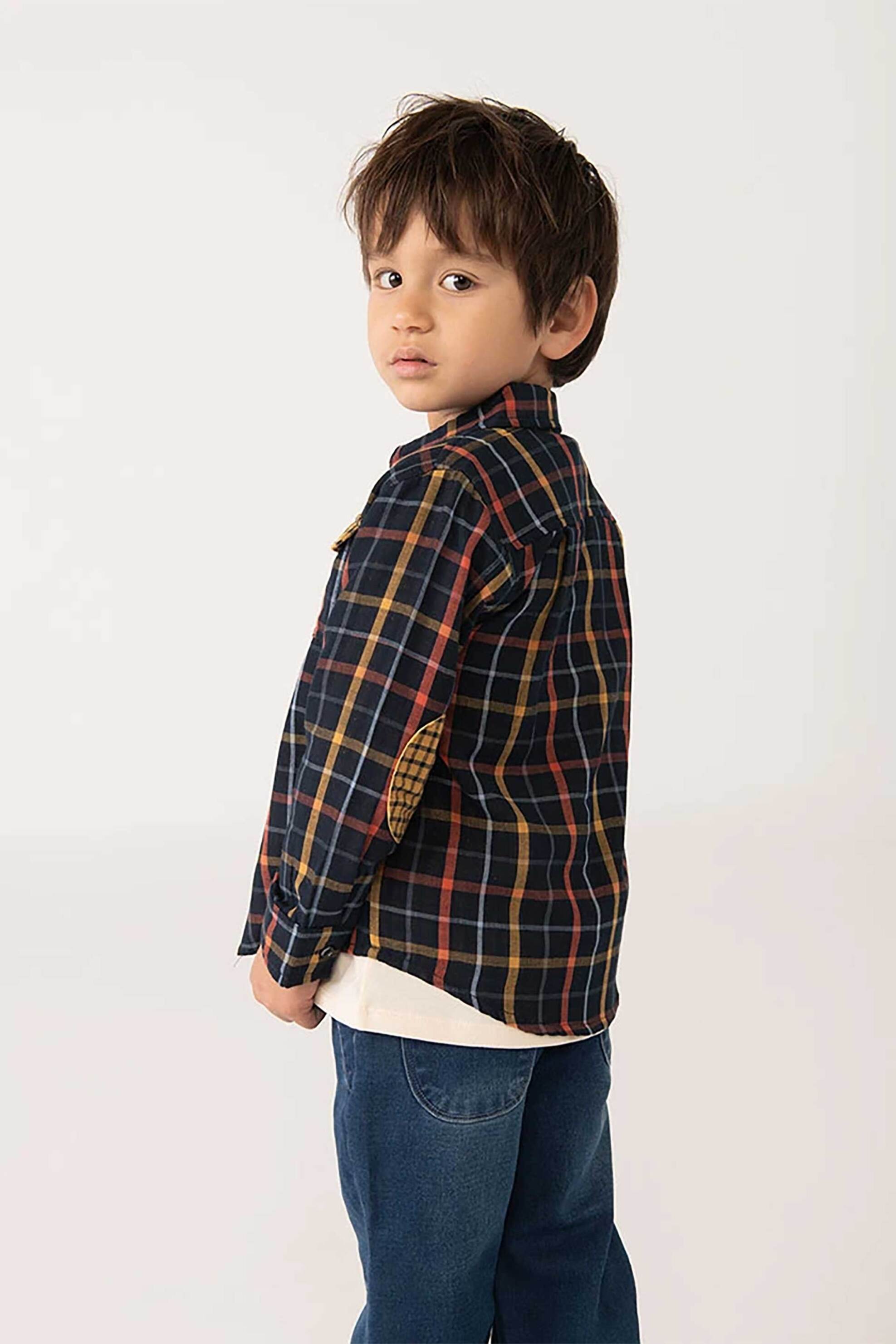 Boboli παιδικό πουκάμισο με καρό σχέδιο - 302094 Μπλε