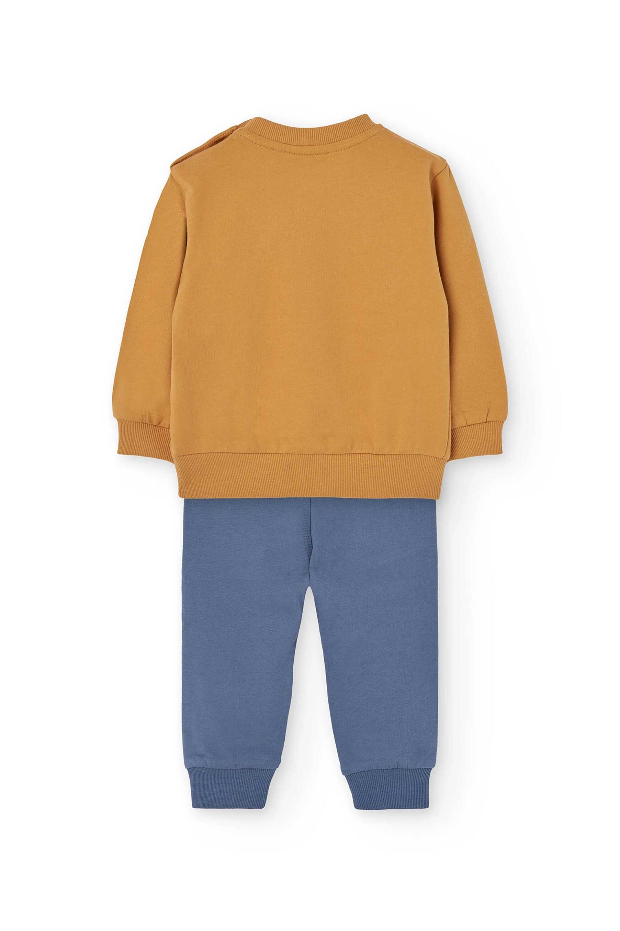 Boboli παιδικό σετ μπλούζα φούτερ με φόρμα (2 τεμάχια) - 302128 Κίτρινο φωτογραφία