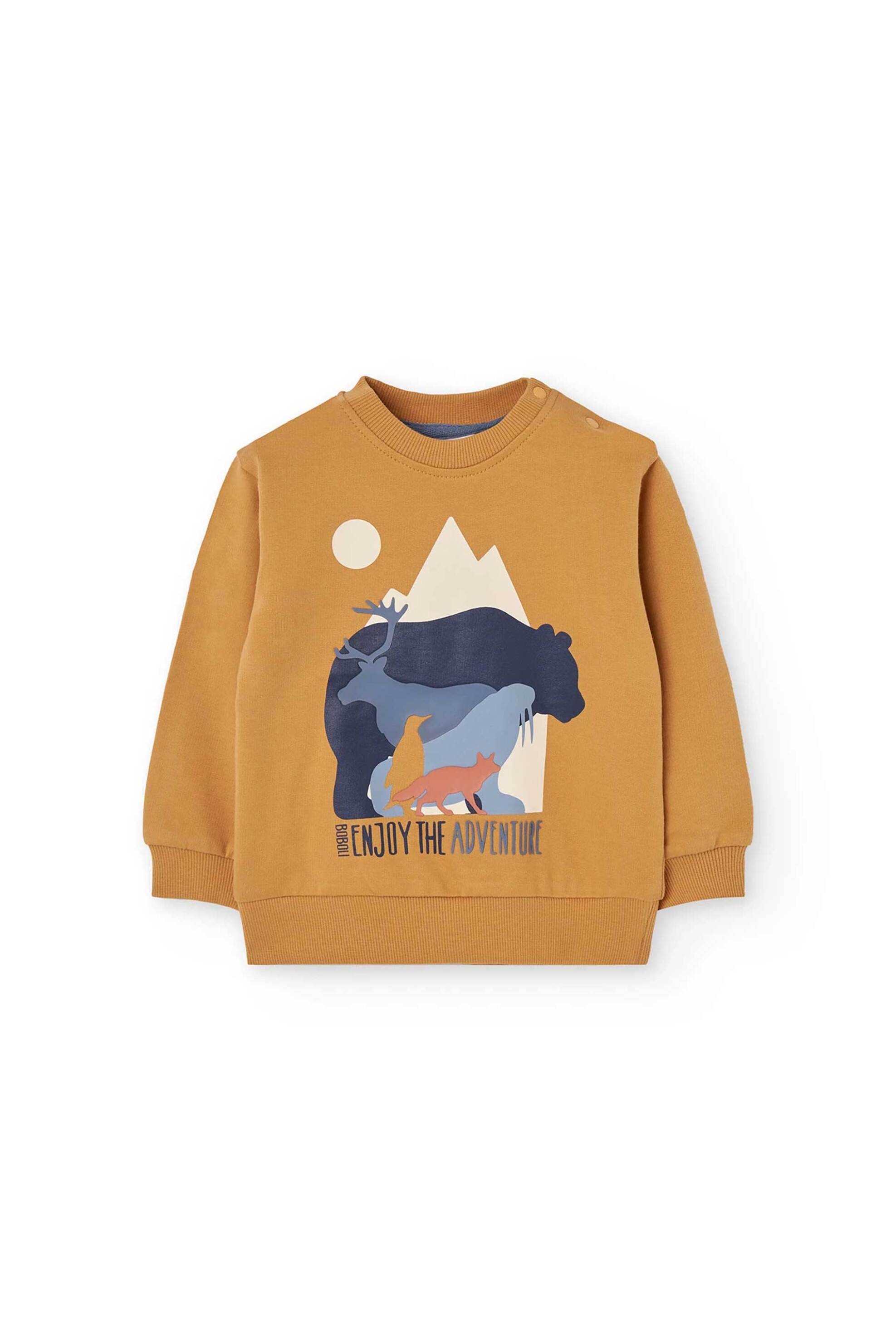 Boboli παιδικό σετ μπλούζα φούτερ με φόρμα (2 τεμάχια) - 302128 Κίτρινο φωτογραφία