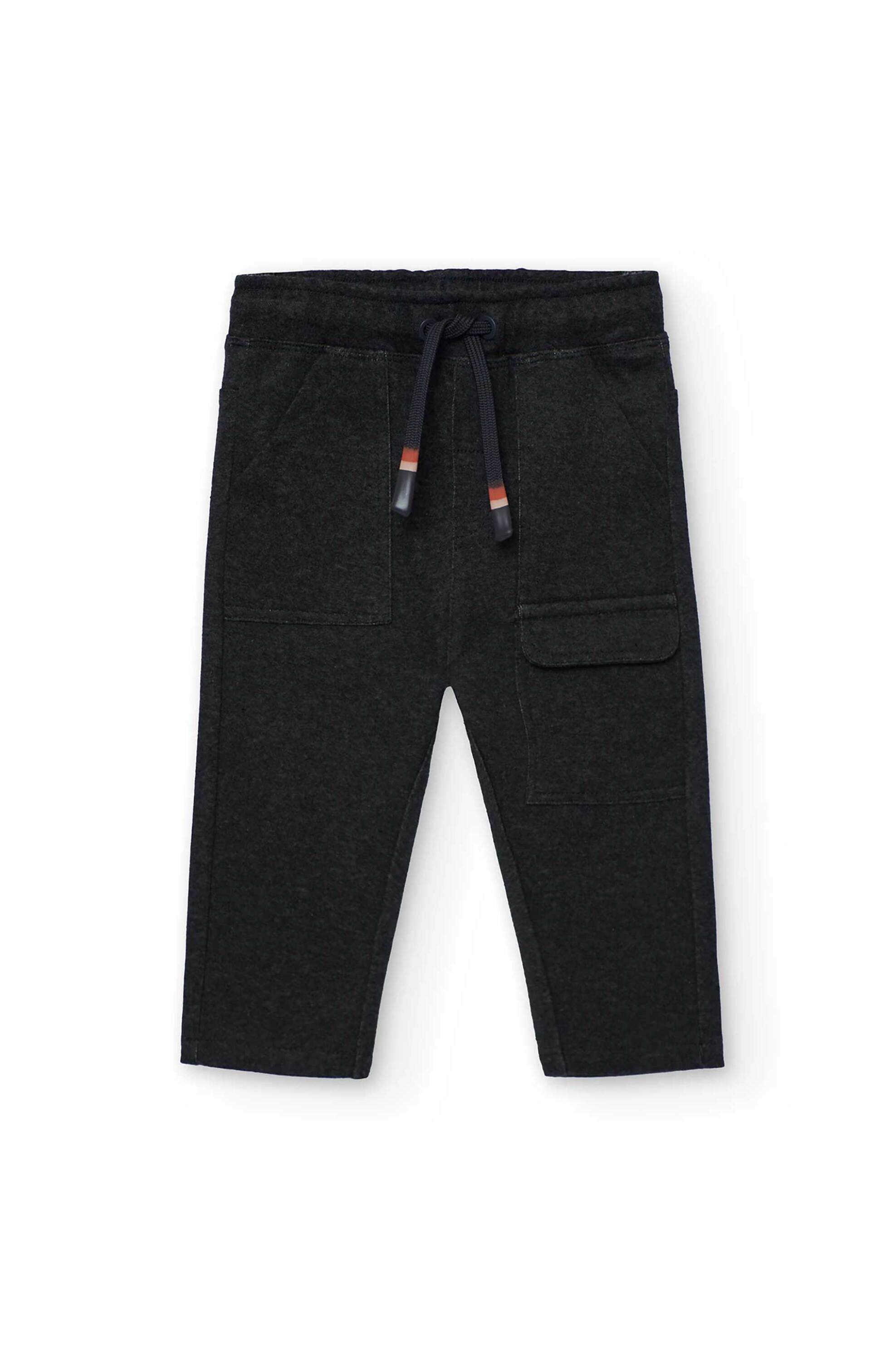 Boboli παιδικό παντελόνι με τσέπες - 312095 Ανθρακί