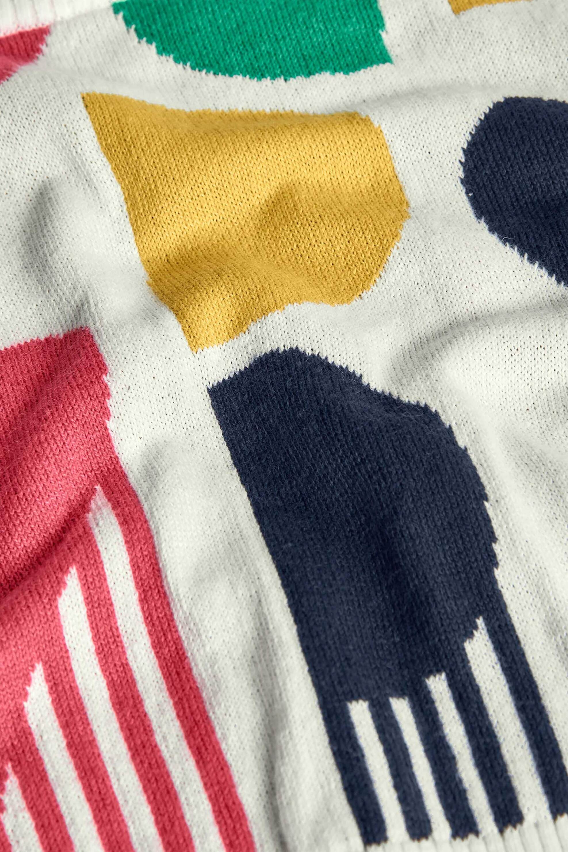 Boboli παιδική πλεκτή μπλούζα με σχέδιο καρδιές - 412120 Λευκό φωτογραφία