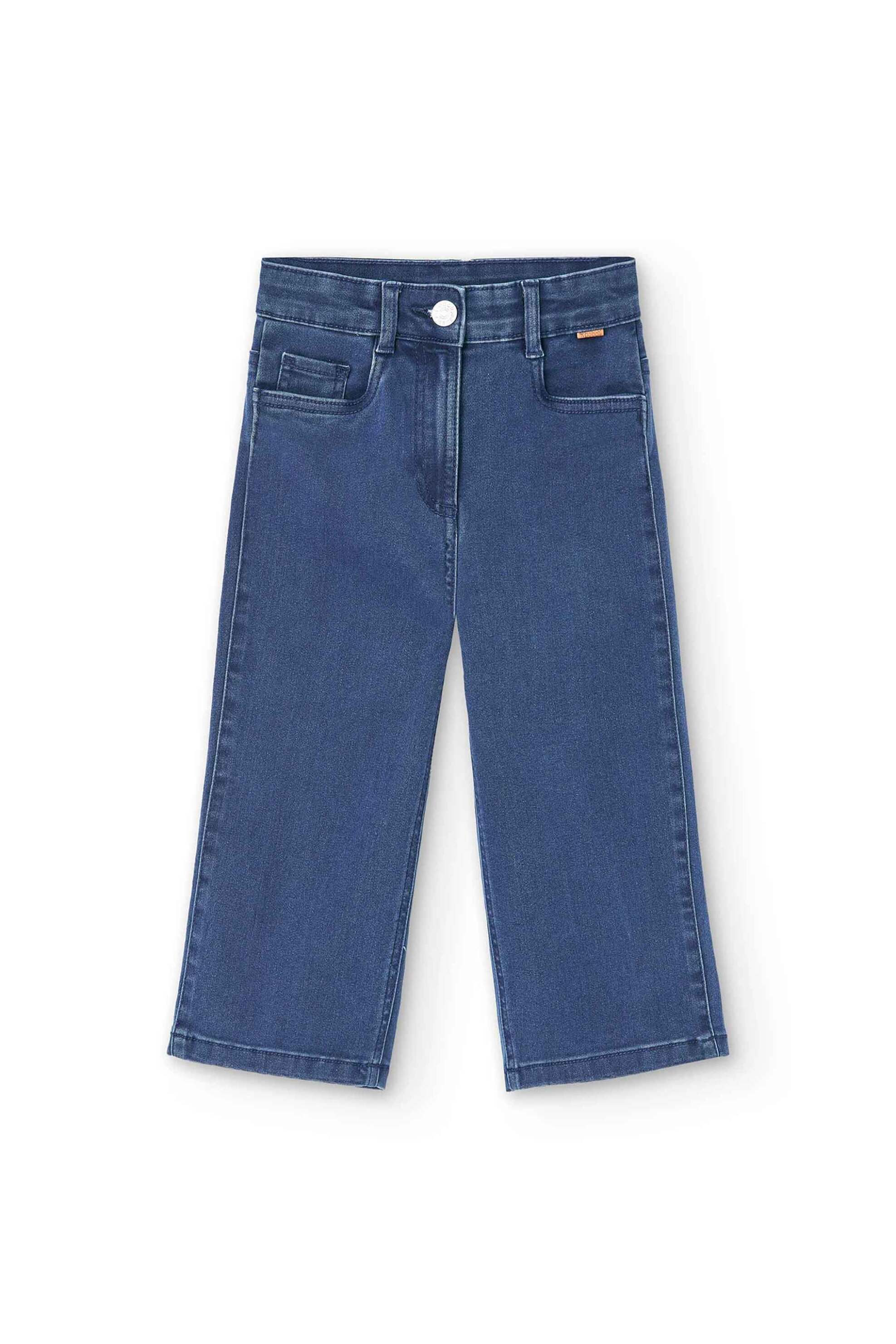 Boboli παιδικό τζιν παντελόνι πεντάτσεπο - 490542 Denim Blue φωτογραφία