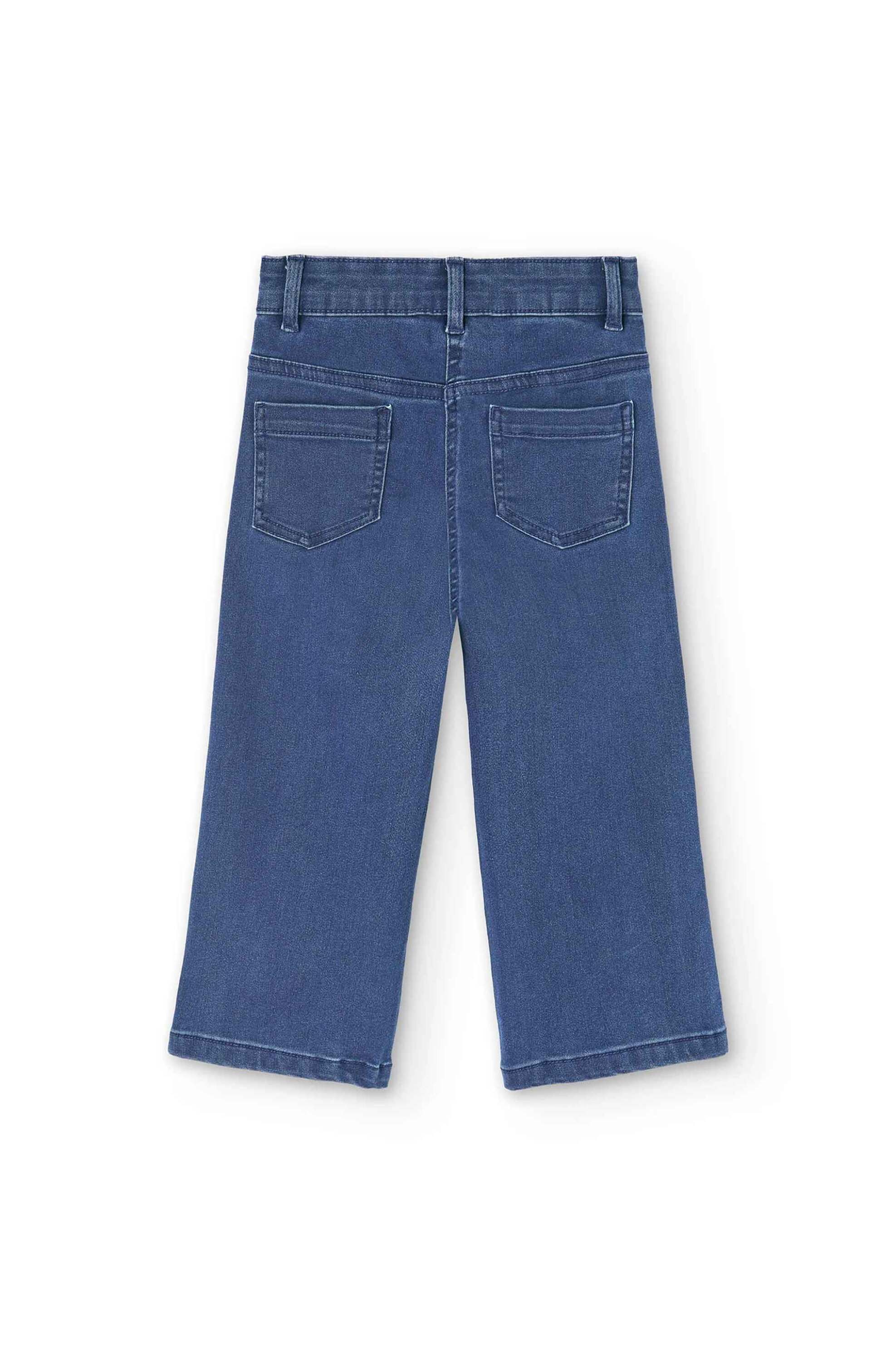 Boboli παιδικό τζιν παντελόνι πεντάτσεπο - 490542 Denim Blue φωτογραφία