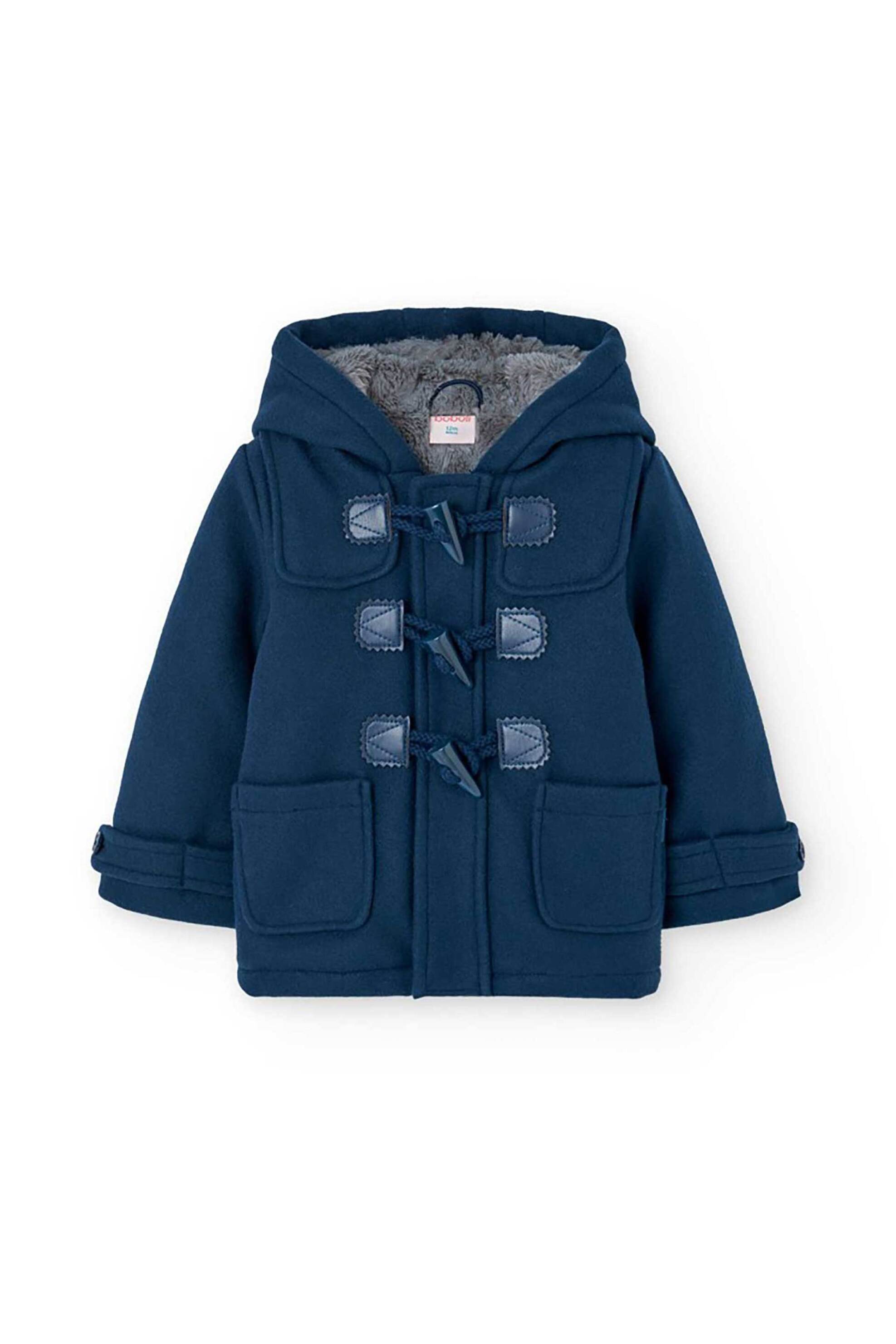 BOBOLI Boboli παιδικό παλτό montgomery με κουκούλα - 712101 Σκούρο Μπλε