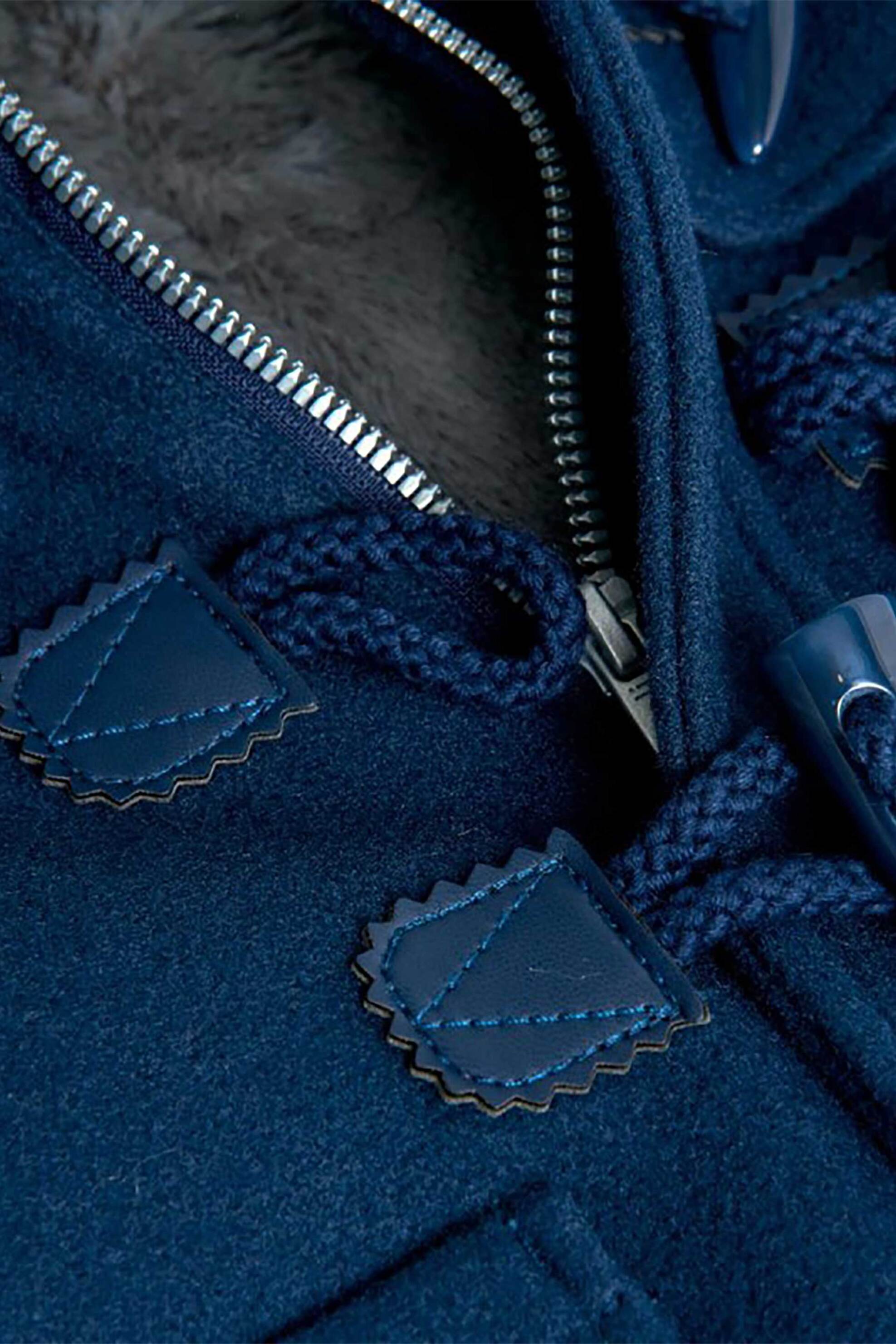 Boboli παιδικό παλτό montgomery με κουκούλα - 712101 Σκούρο Μπλε φωτογραφία