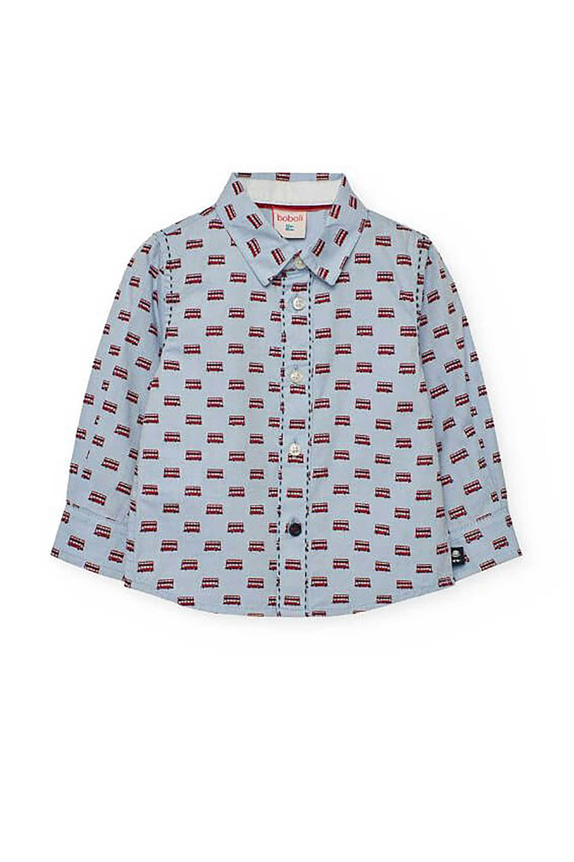 BOBOLI Boboli παιδικό πουκάμισο με all-over σχέδιο - 712224 Πολύχρωμο