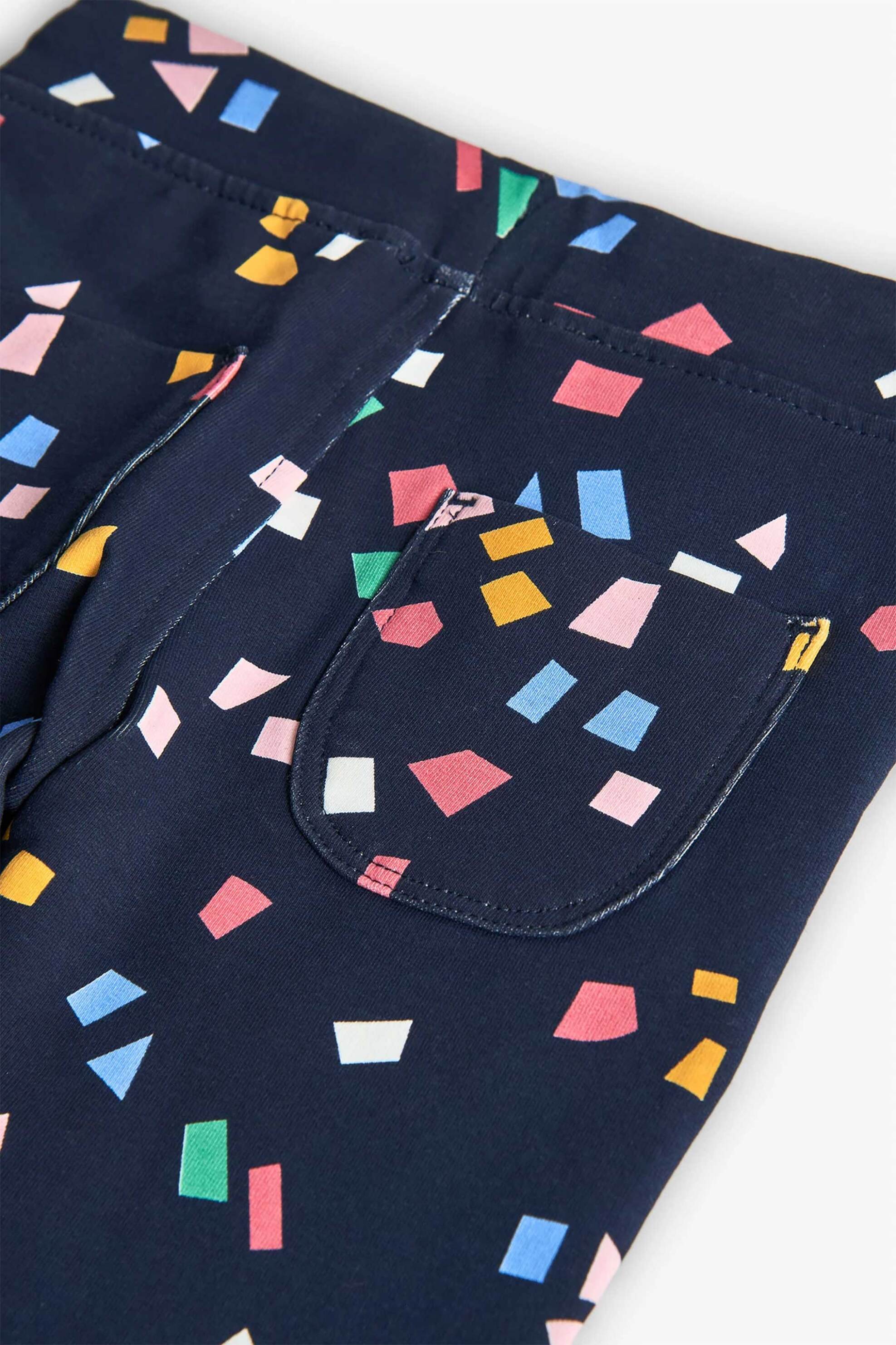 Boboli παιδικό παντελόνι με ελαστική μέση και πολύχρωμα σχέδια - 202116 Μπλε Σκούρο φωτογραφία