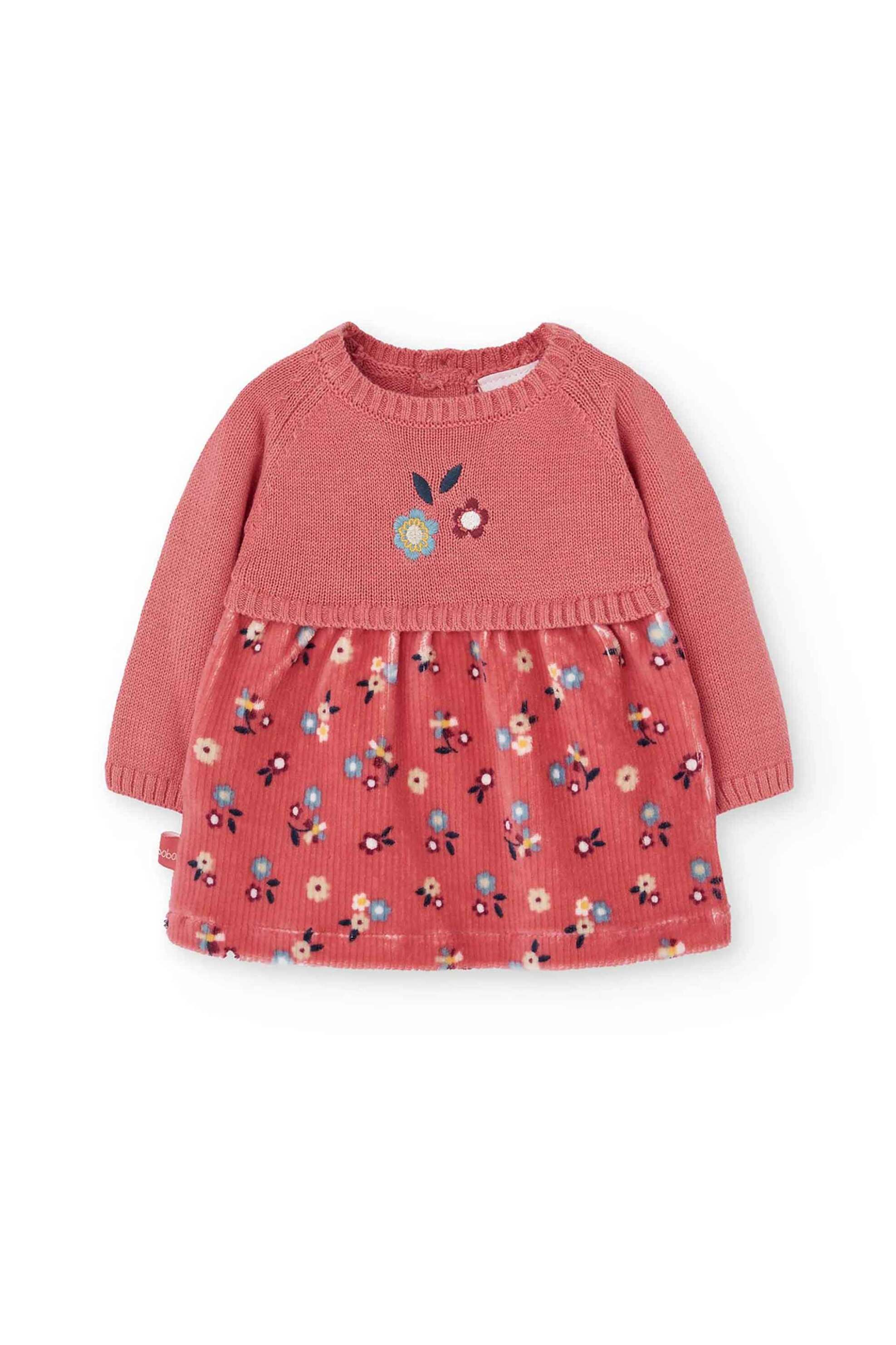 Boboli βρεφικό φόρεμα με floral print - 132040 Κοραλί φωτογραφία