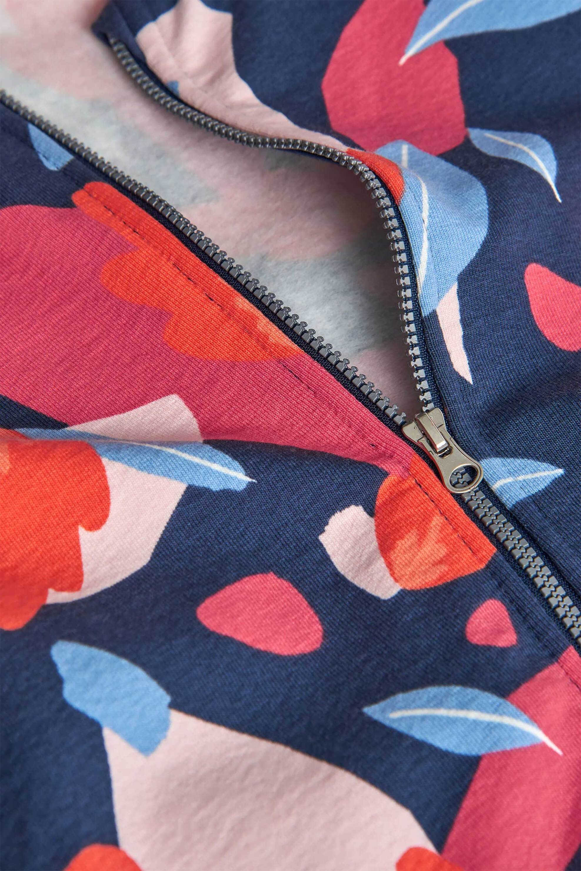 Boboli παιδική ζακέτα φούτερ με κουκούλα και floral print - 432155 Πολύχρωμο φωτογραφία