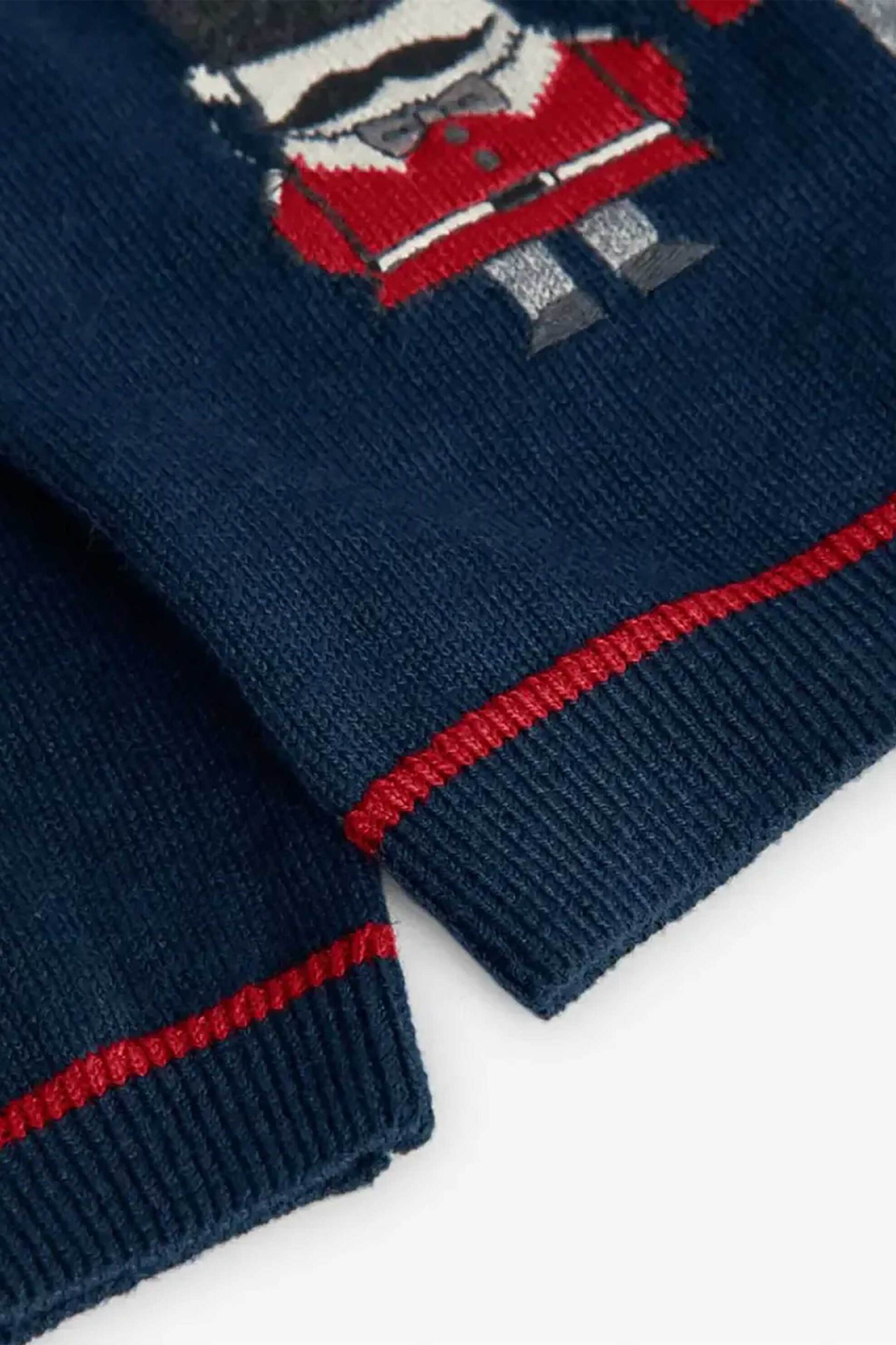 Boboli παιδική πλεκτή μπλούζα με σχέδιο στρατιωτάκια - 712190 Σκούρο Μπλε φωτογραφία