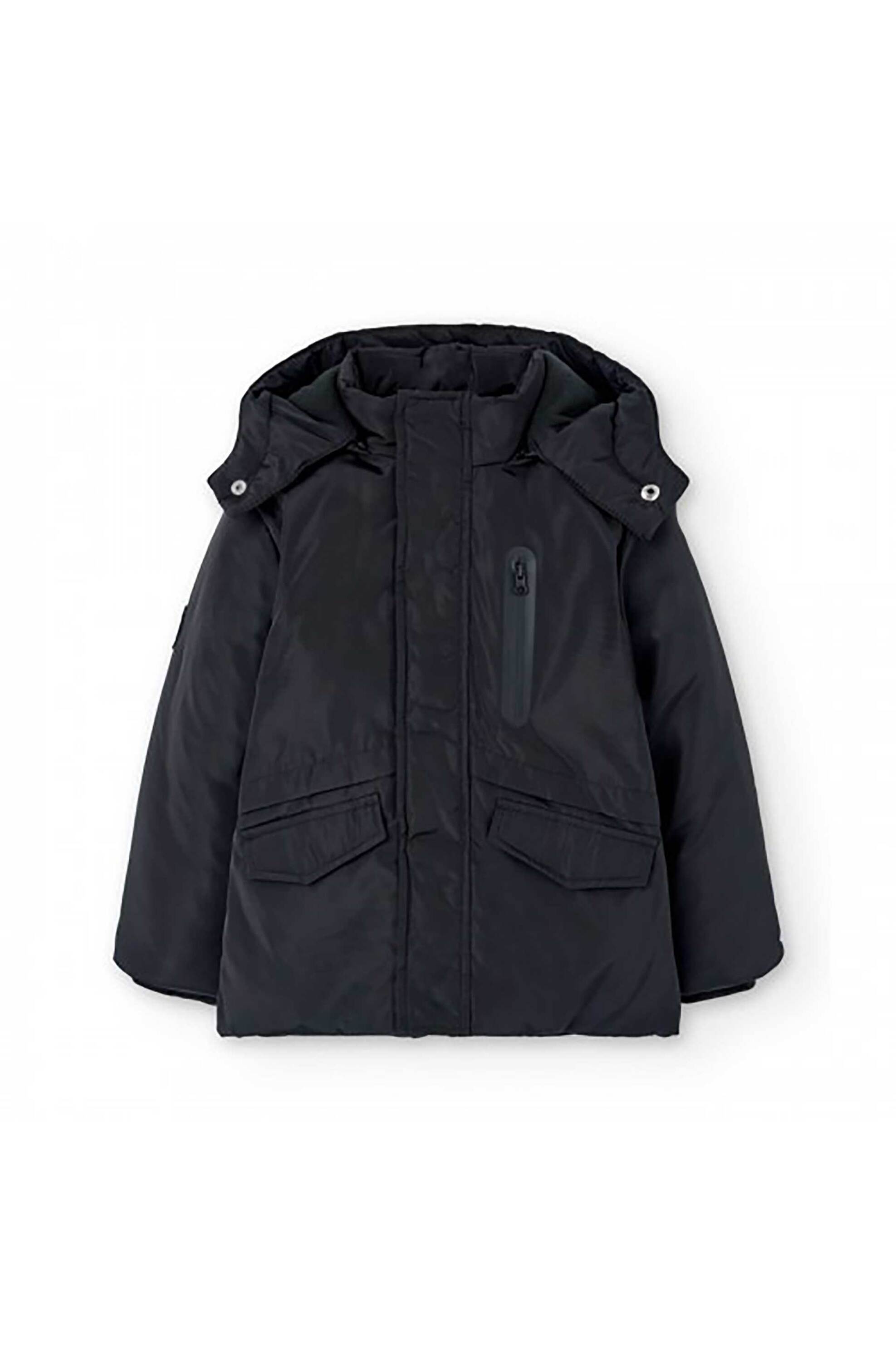 BOBOLI Boboli παιδικό μπουφάν parka μονόχρωμο - 732350 Μαύρο