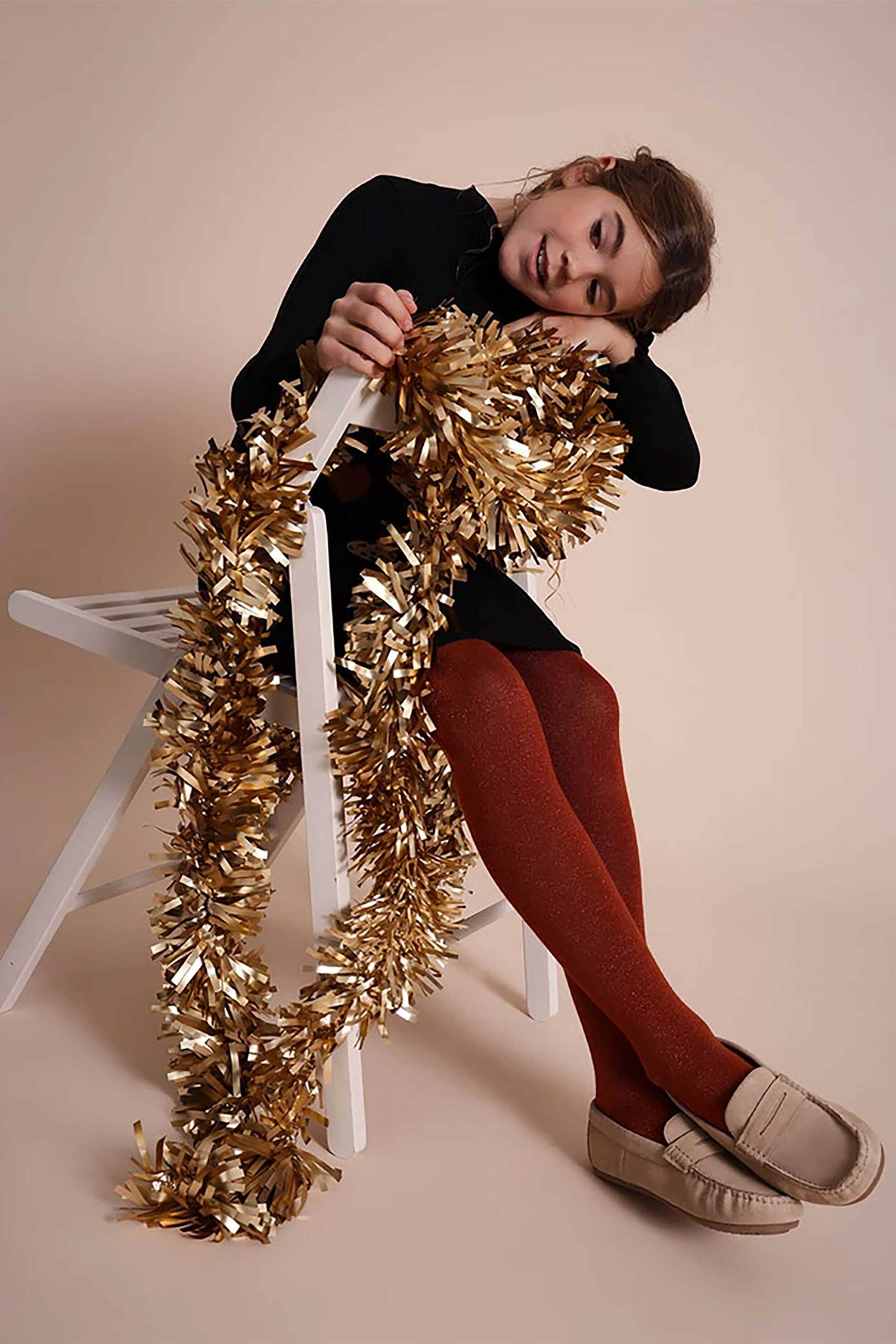 Boboli παιδικό πλεκτό καλσόν μονόχρωμο - 722023 Κεραμιδί