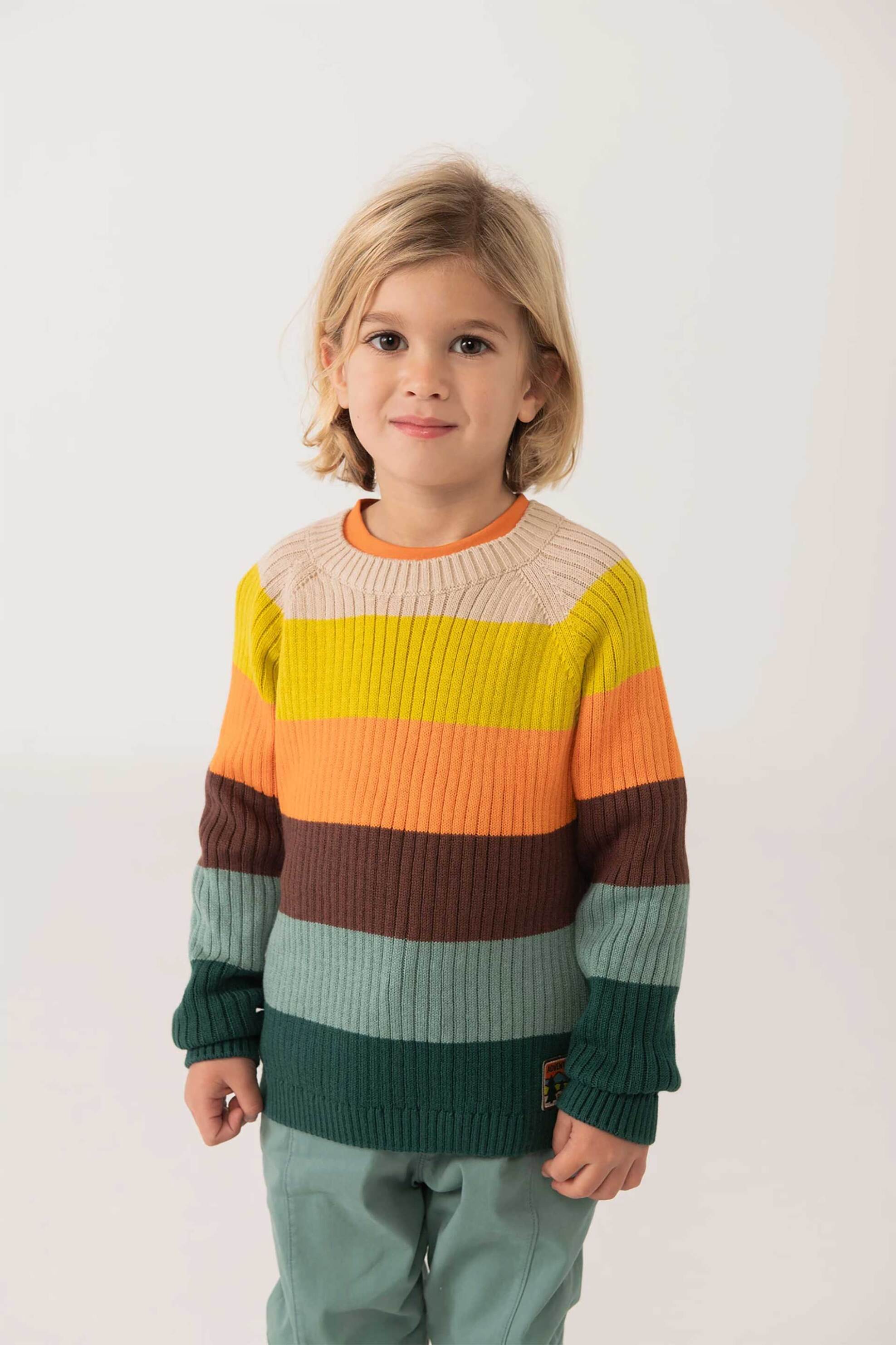 Boboli παιδικό πουλόβερ με ριγέ σχέδιο - 332097 Πολύχρωμο
