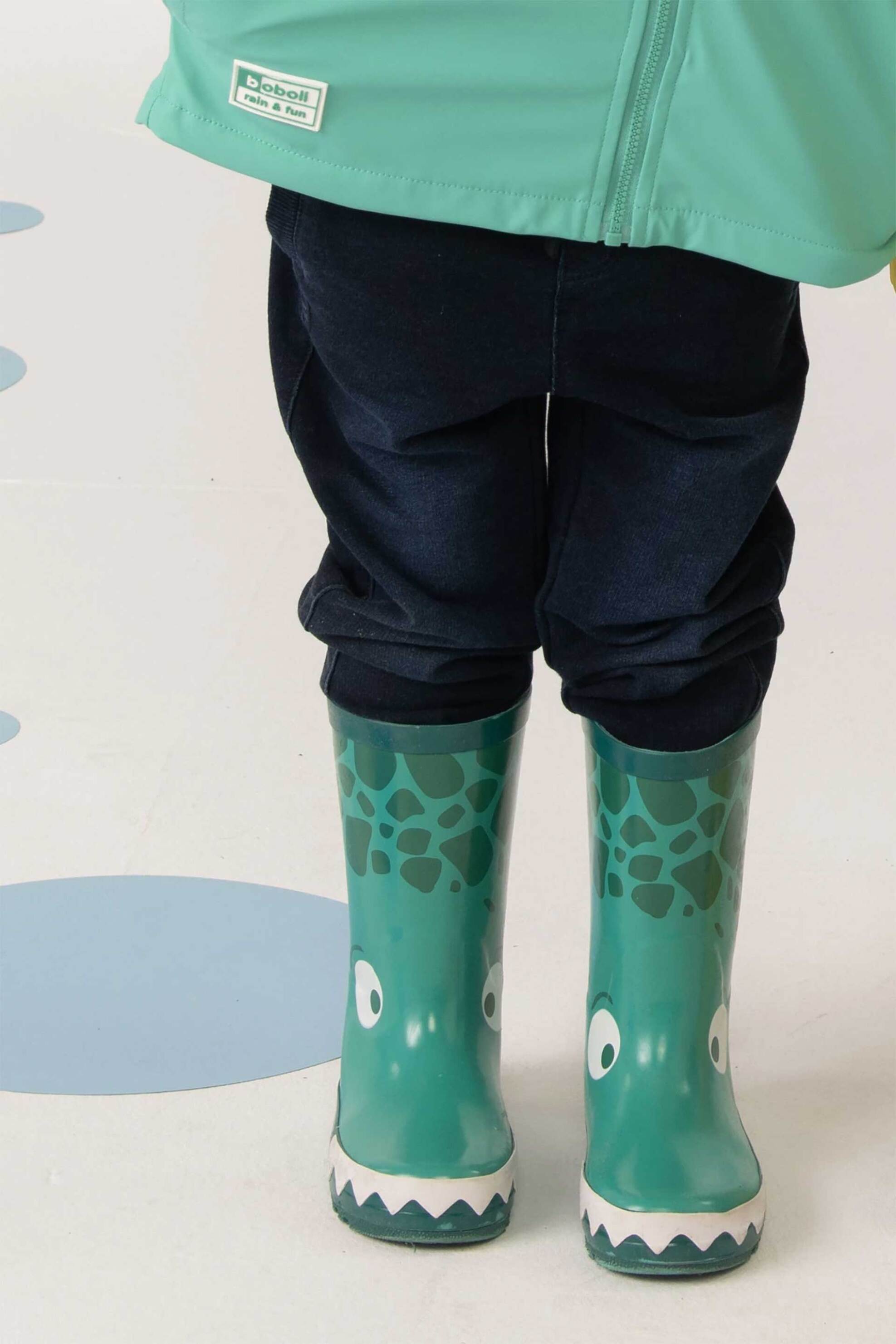 BOBOLI Boboli παιδικές γαλότσες αδιάβροχες με σχέδιο ζωάκι - 392037 Τυρκουάζ