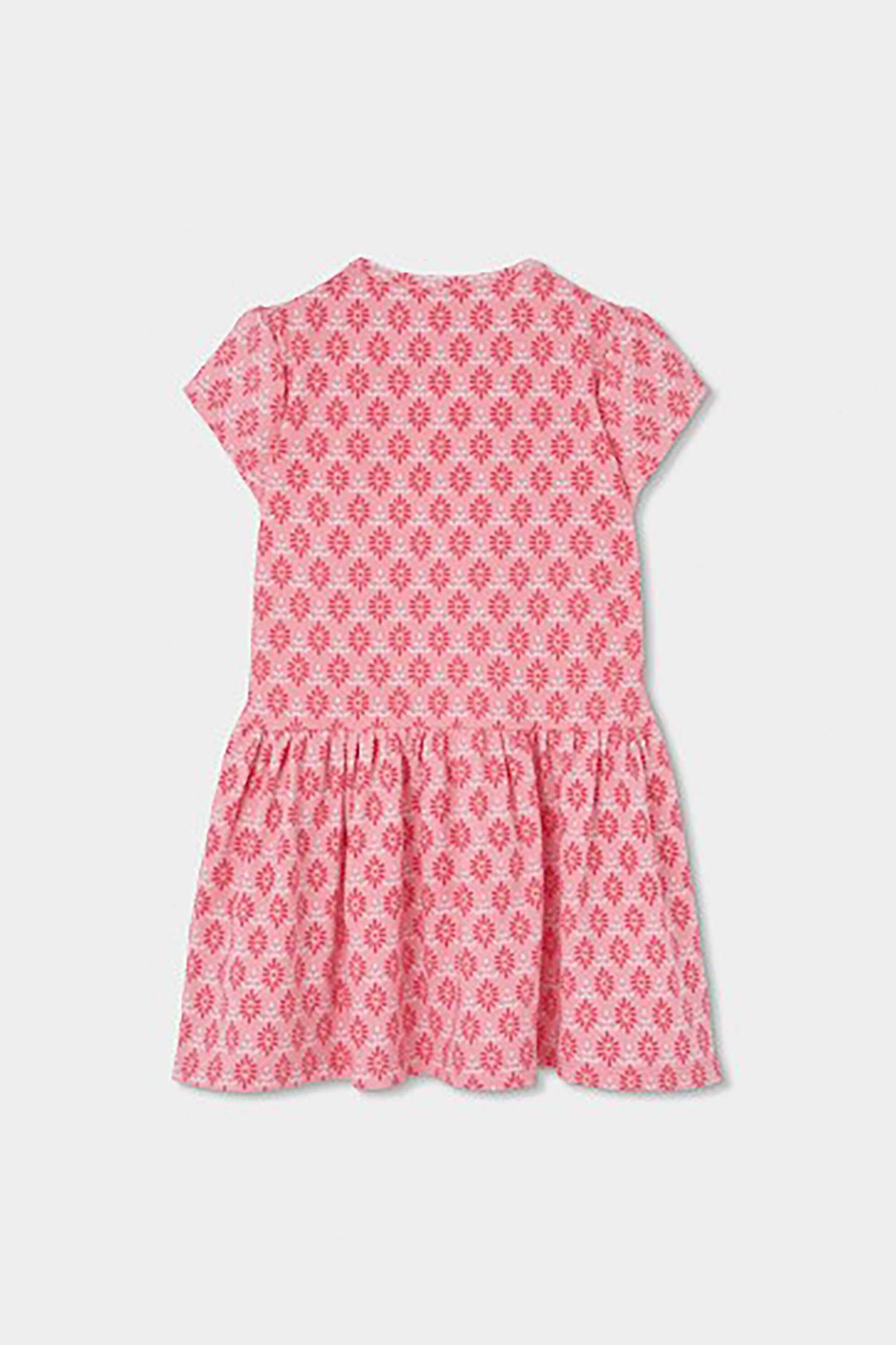 Boboli Παιδικό Φόρεμα με All-Over Print - 303129 Κοραλί