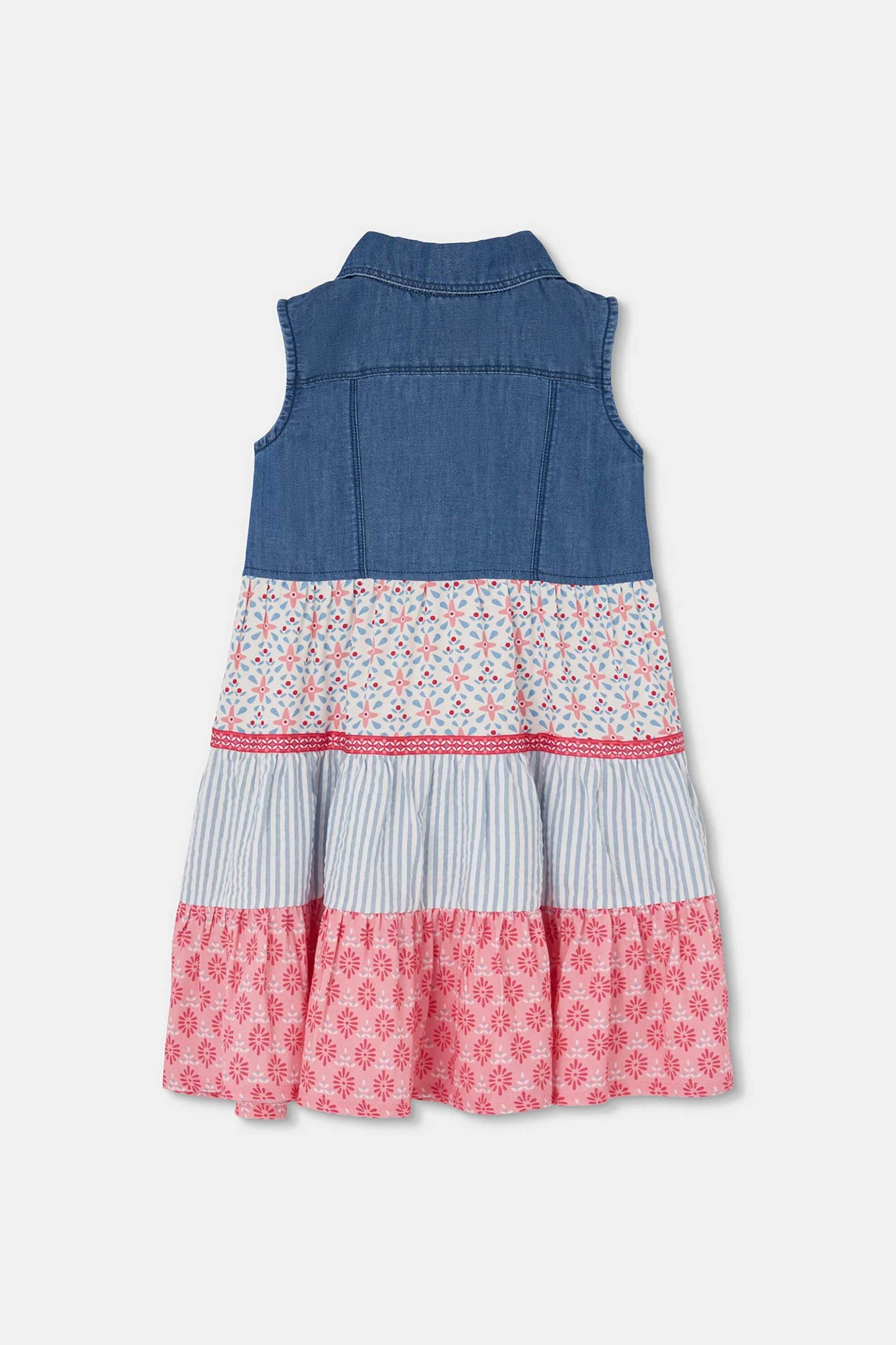 Boboli Παιδικό Φόρεμα με Denim Λεπτομέρεια - 303130 Blue Σκούρο