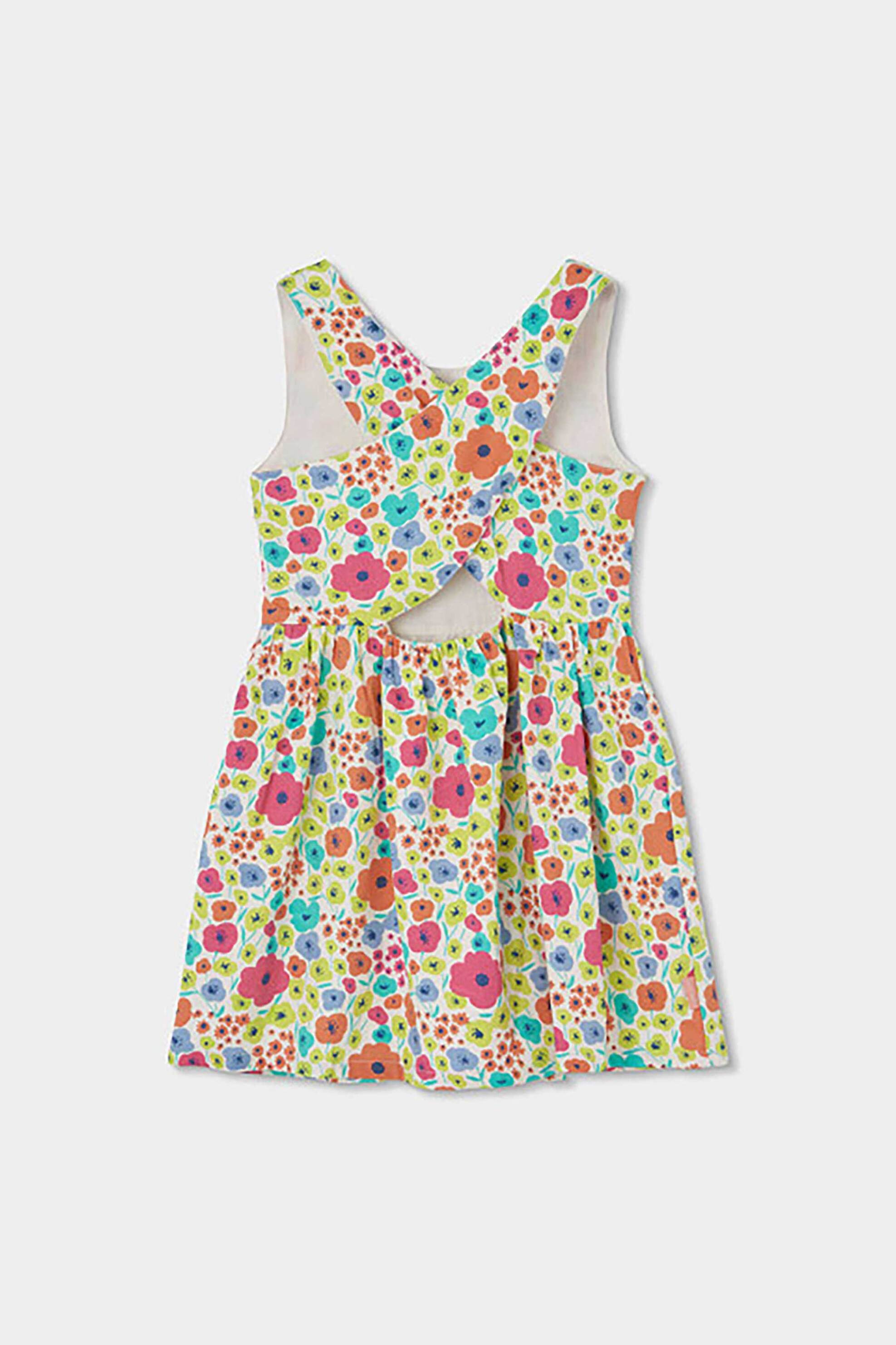 Boboli Παιδικό Αμάνικο Φόρεμα με Floral Print - 313041 Πολύχρωμο