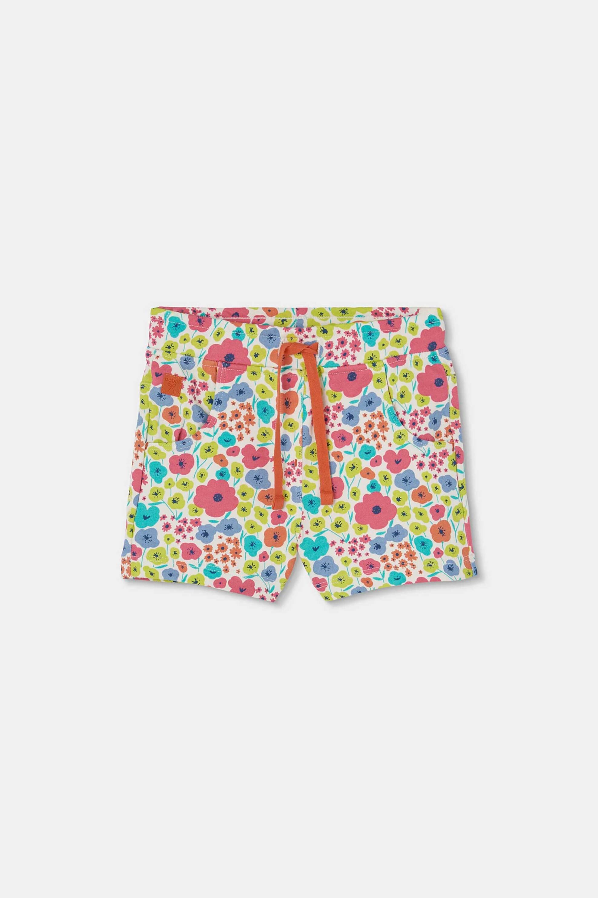 Boboli παιδική βερμούδα με φερμουάρ με floral print - 313074 Πολύχρωμο