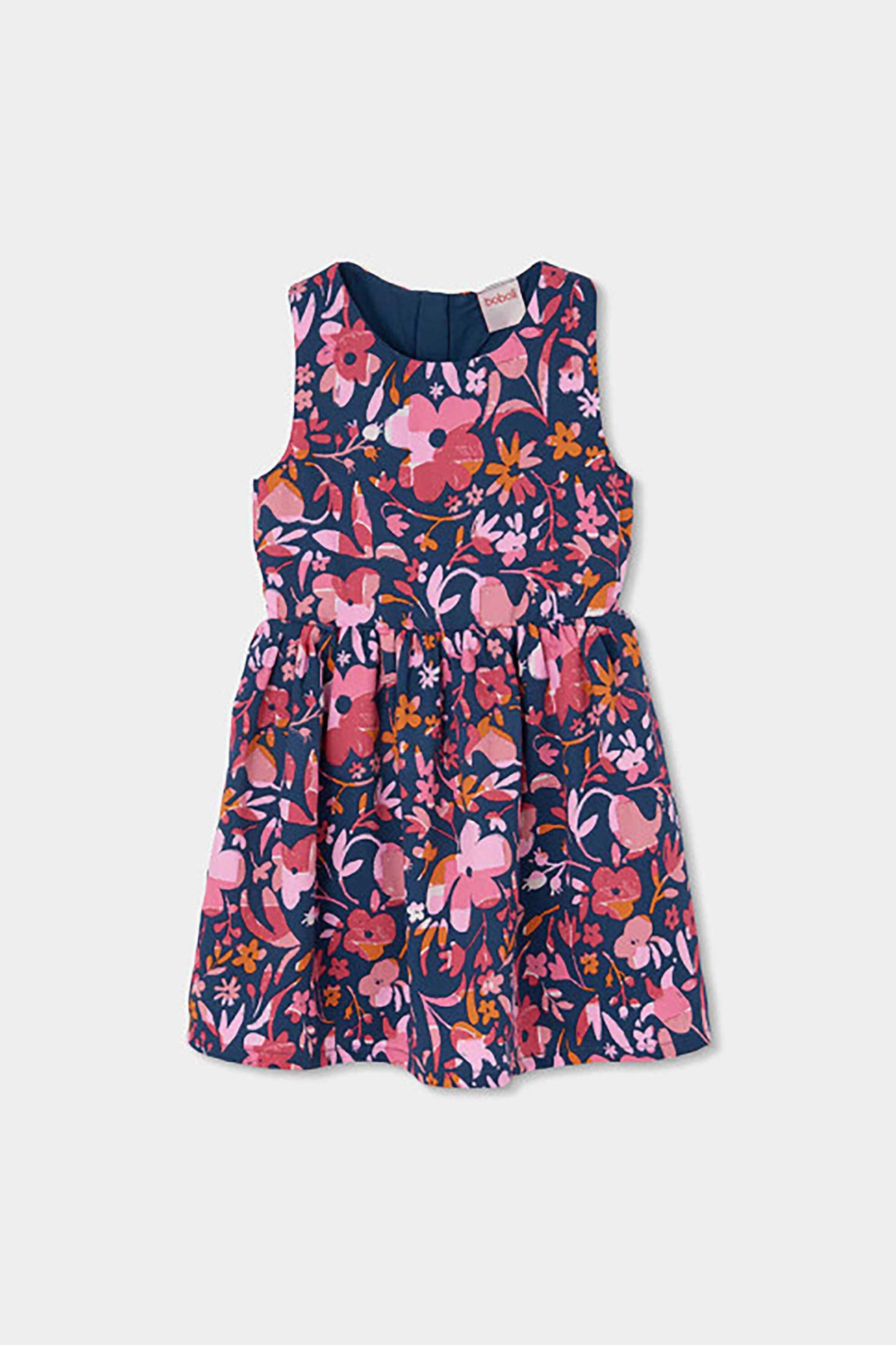 Boboli παιδικό αμάνικο φόρεμα με floral print - 323031 Πολύχρωμο