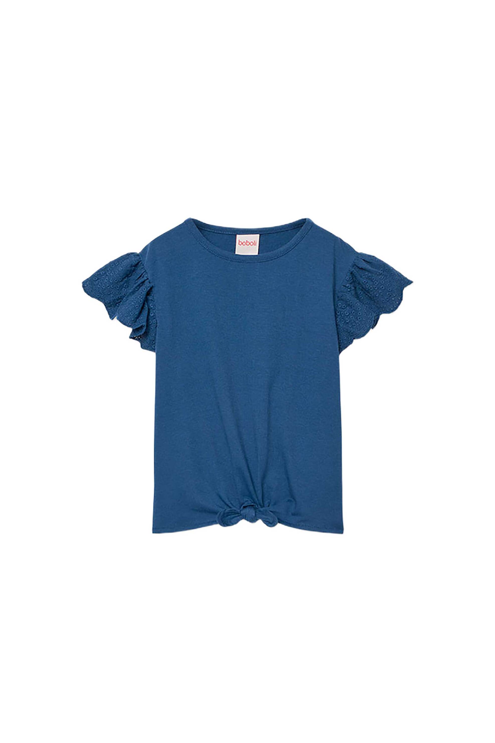 Boboli παιδική μπλούζα με μανίκι βολάν - 323053 Μπλε
