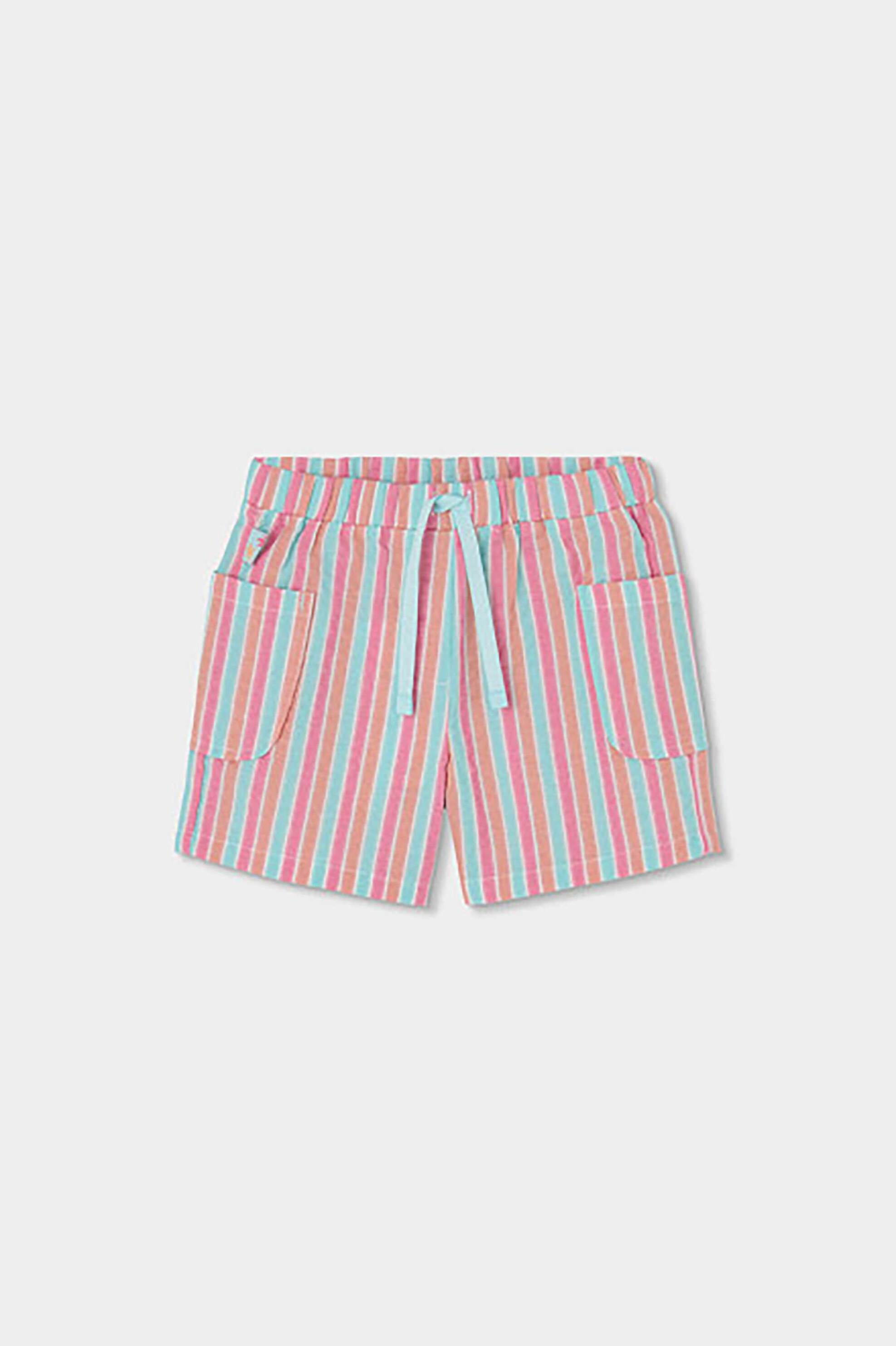 Boboli παιδικό σορτς με ριγέ print - 333111 Ροζ