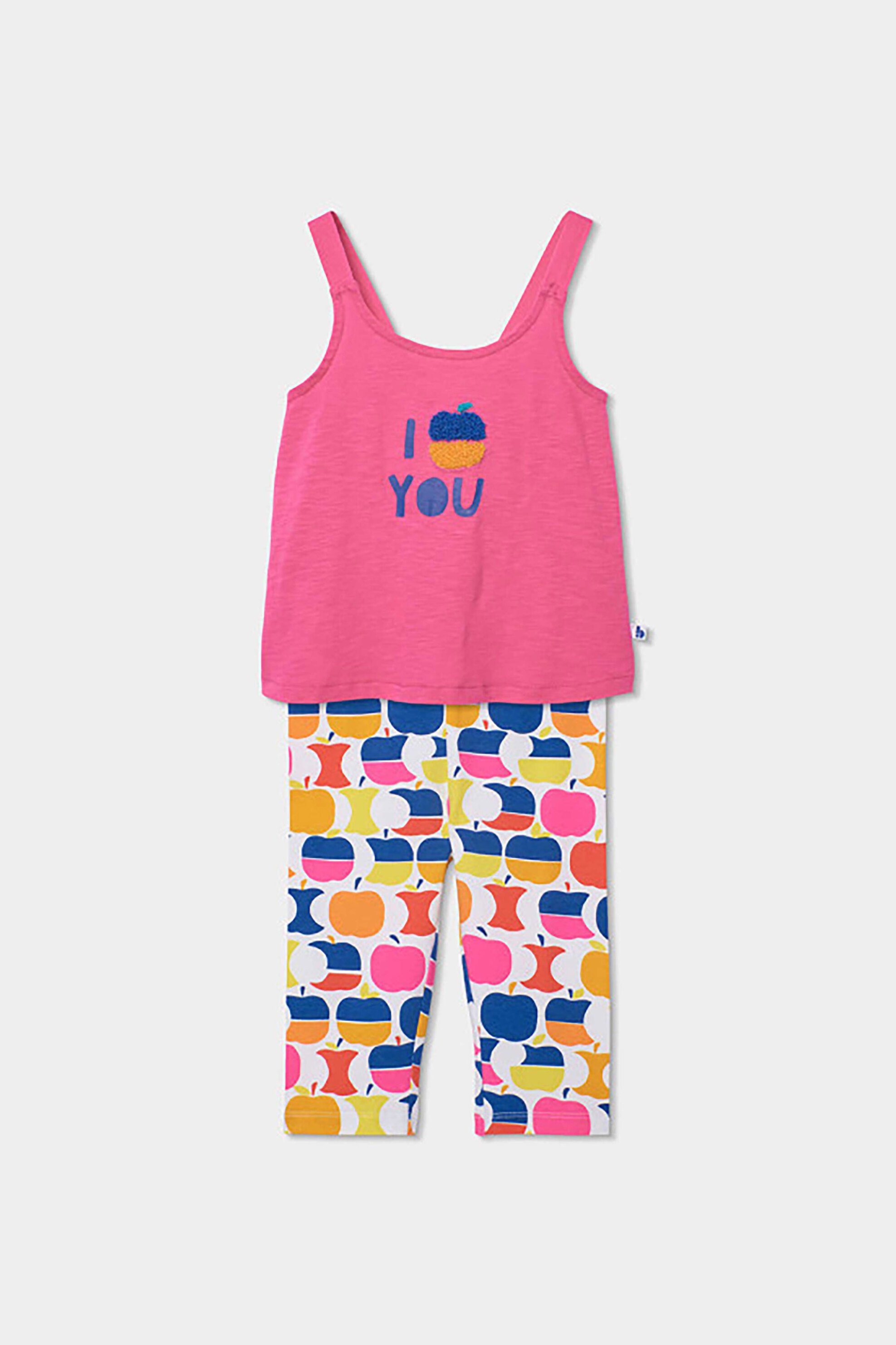 Boboli παιδικό σετ μπλούζα και κολάν (2 τεμάχια) - 343101 Φούξια