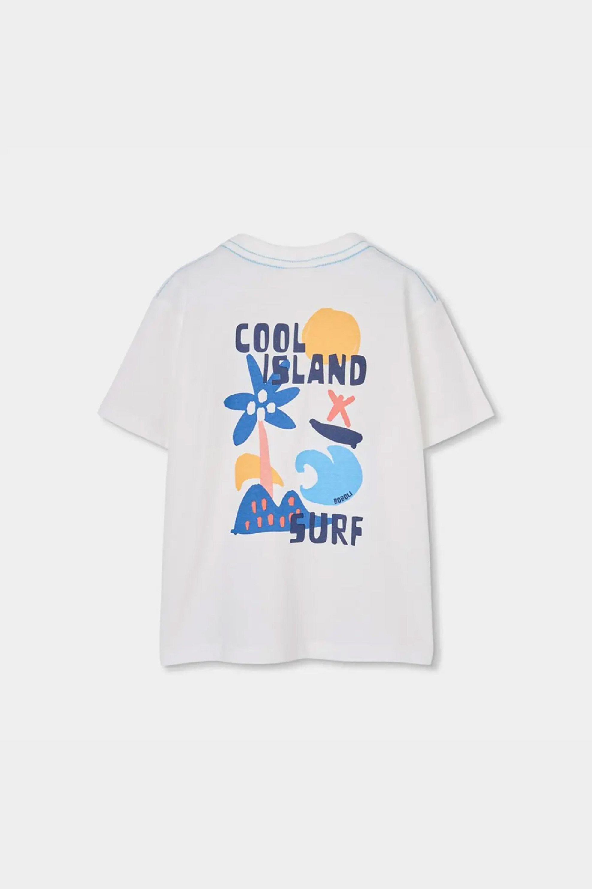 Boboli Παιδικό Τ-Shirt με Print Στην Πλάτη - 503110 Λευκό