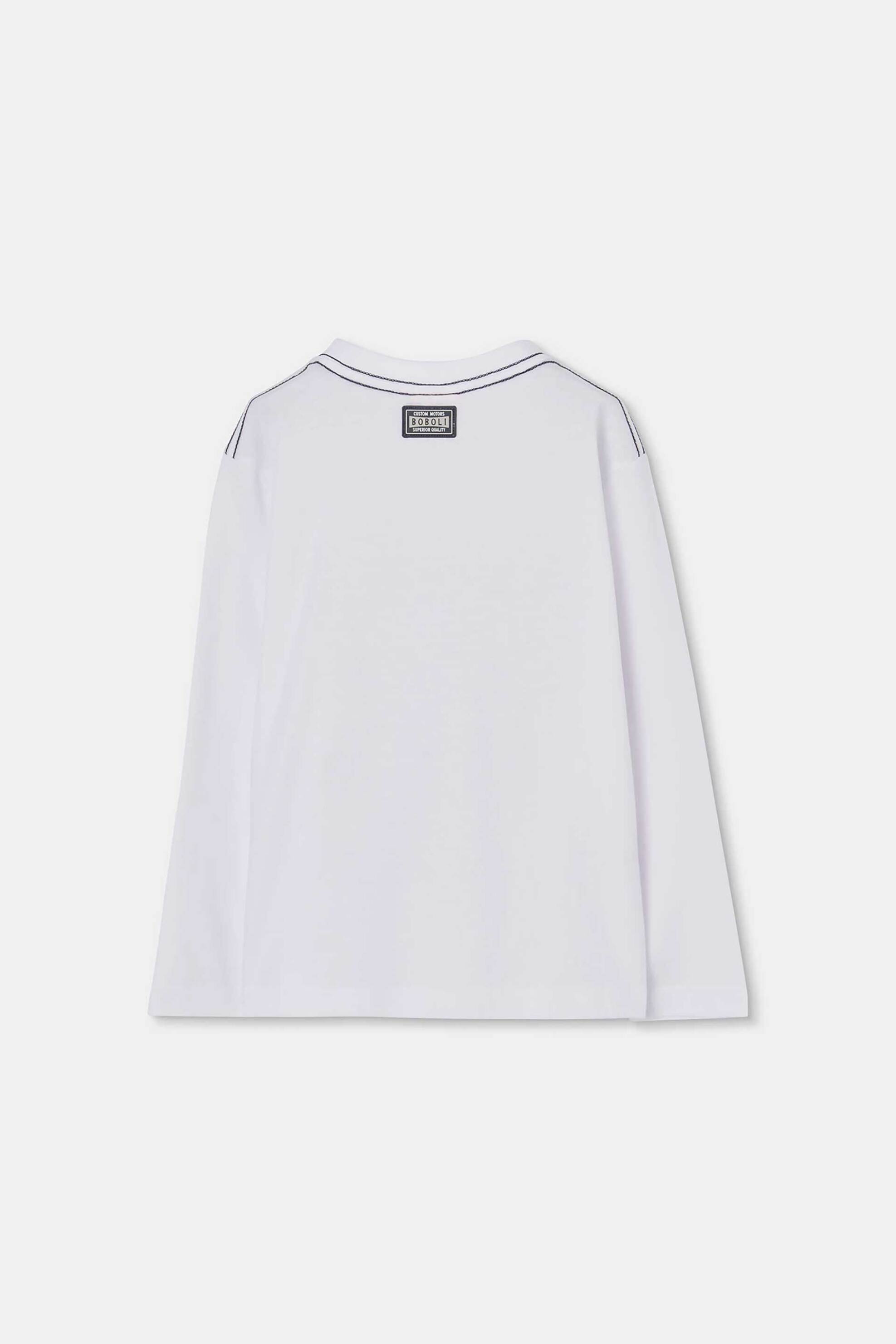 Boboli Παιδική Μπλούζα με Car Print - 603010 Λευκό