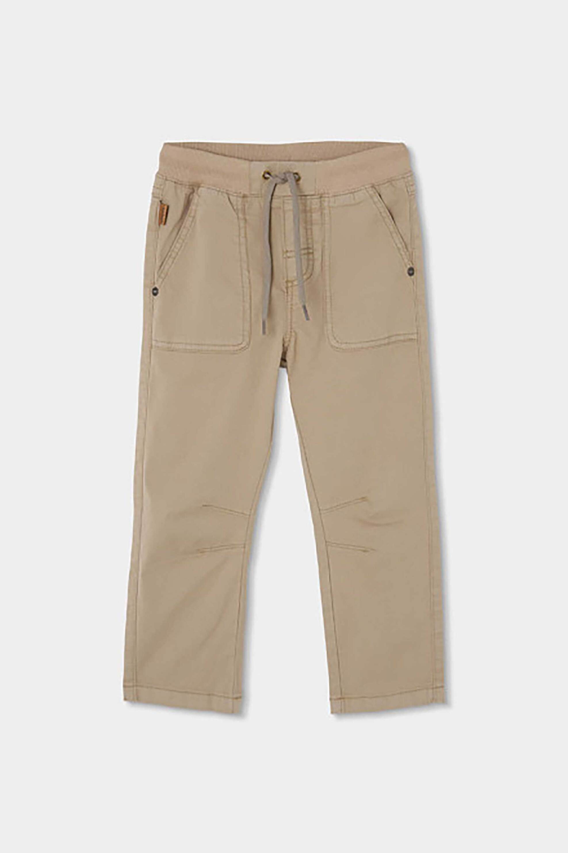 Boboli παιδικό παντελόνι με ελαστική μέση - 693064 Μπεζ