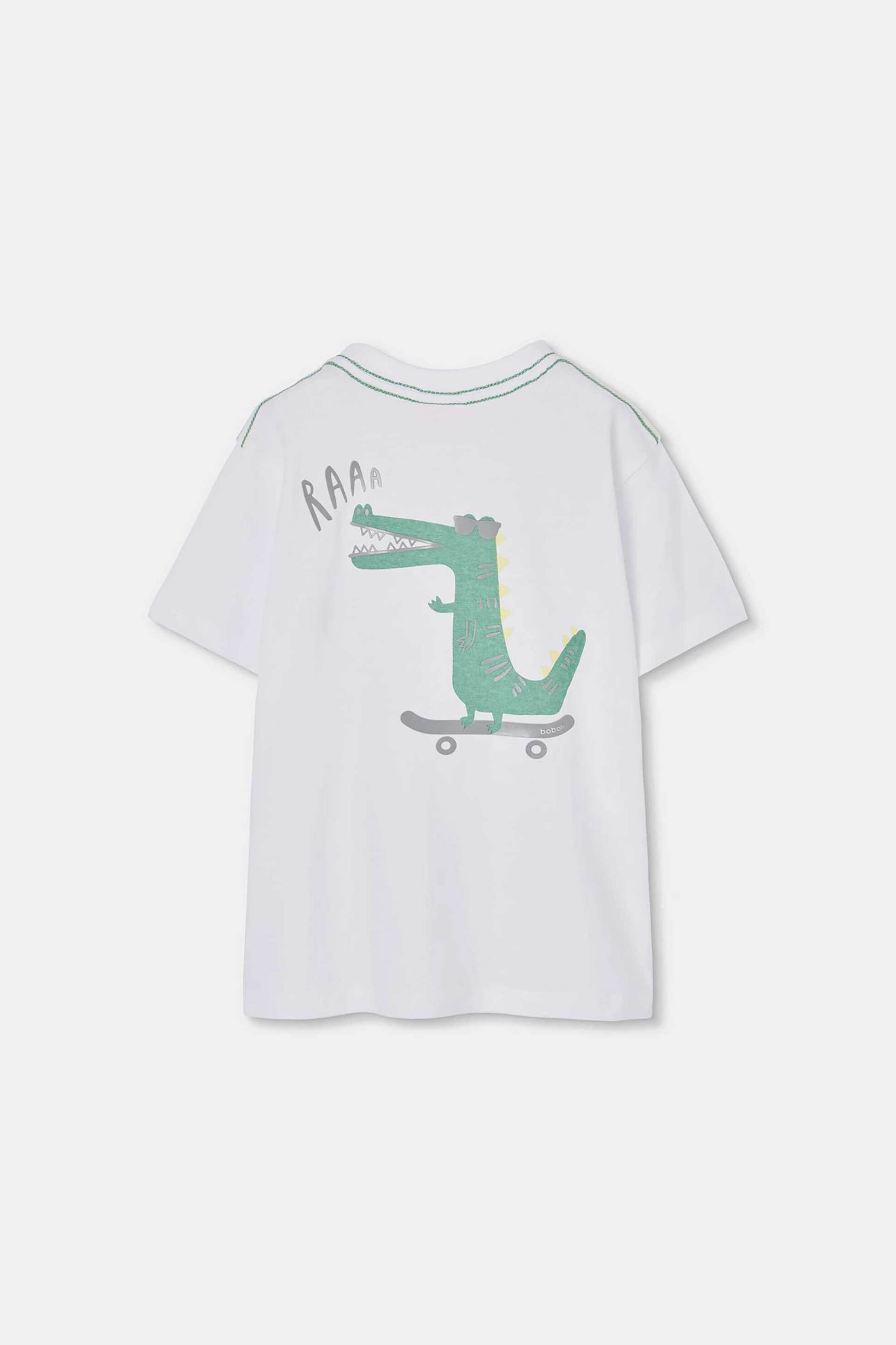 Boboli Παιδικό Τ-Shirt με Skateboard Print - 813002 Λευκό