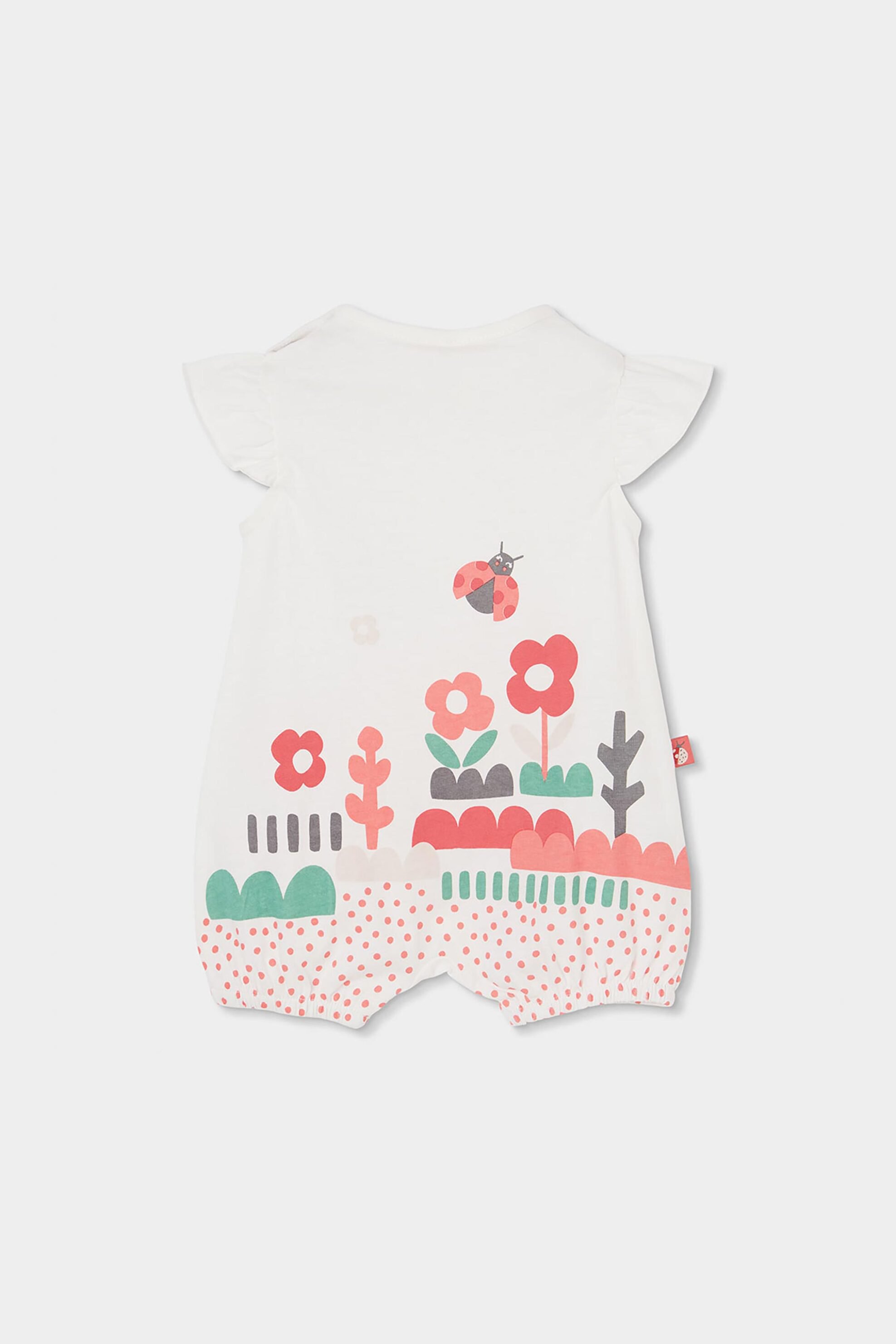 Boboli βρεφικό φορμάκι με floral σχέδιο - 113027 Λευκό φωτογραφία